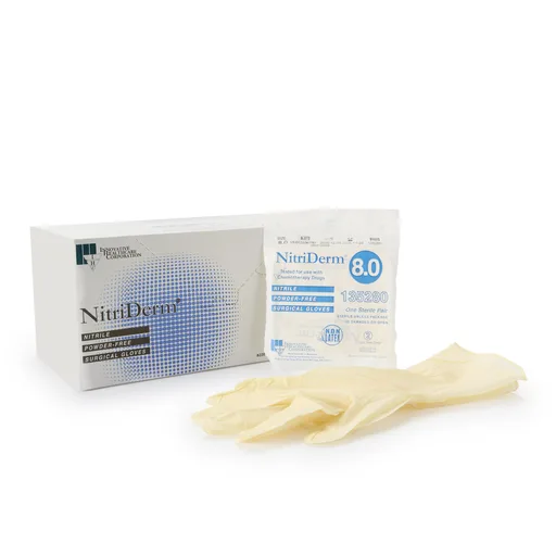 NitriDerm® Nitrile Surgical Glove, Size 8, White