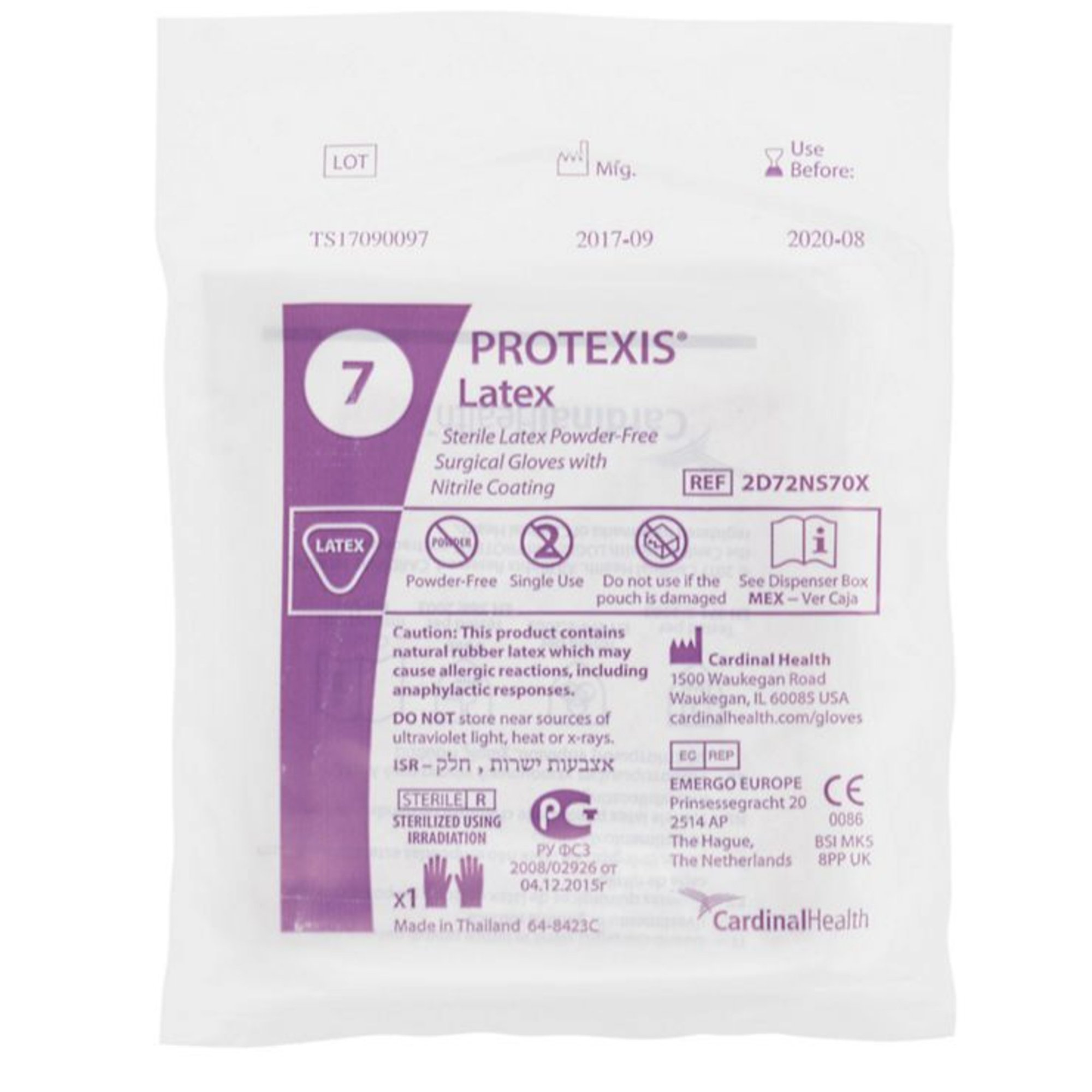 Protexis™ Latex Surgical Gloves with Nitrile Coating, Size 7, Light Brown - Image 3