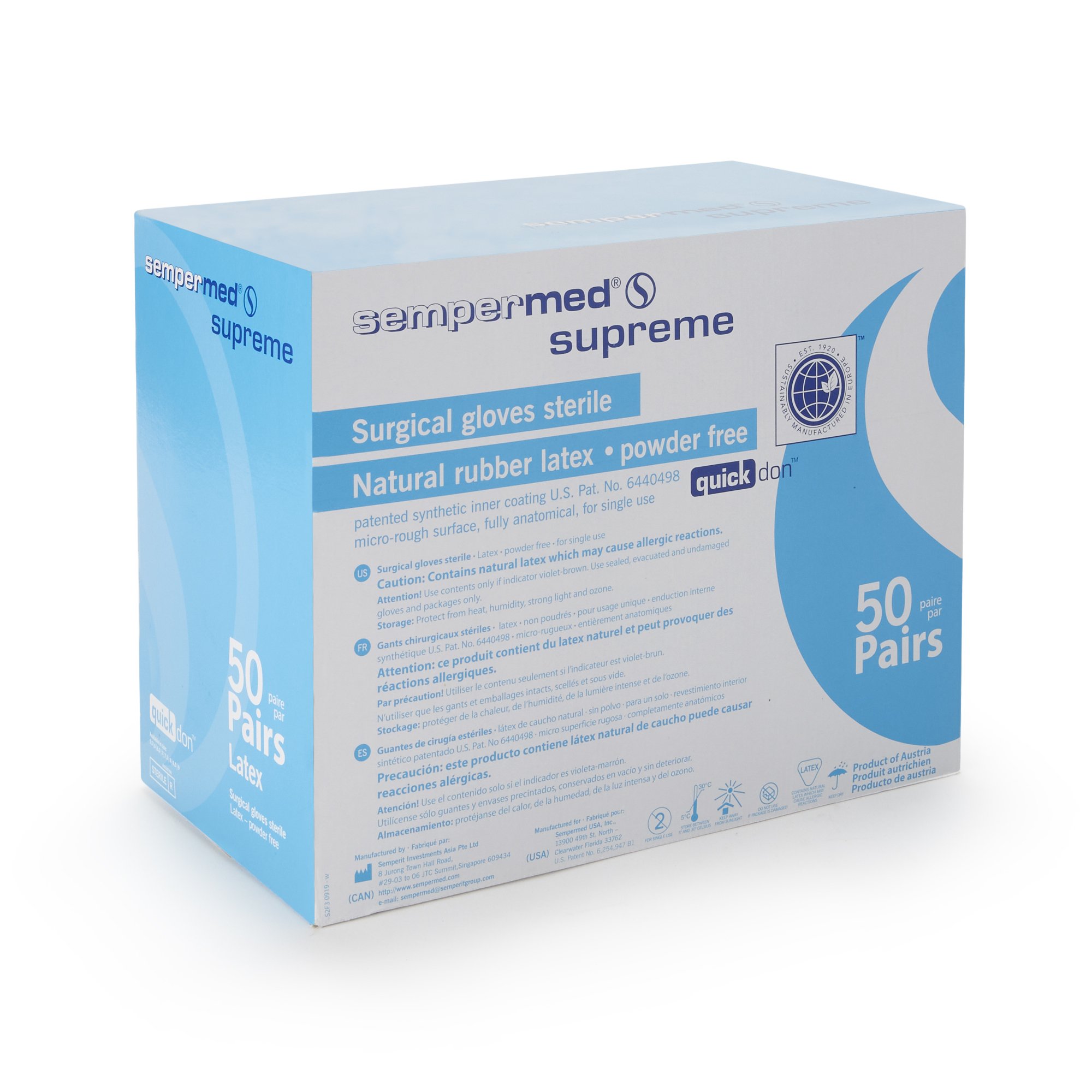 Sempermed® Supreme Latex Surgical Glove, Size 6, Ivory - Image 2