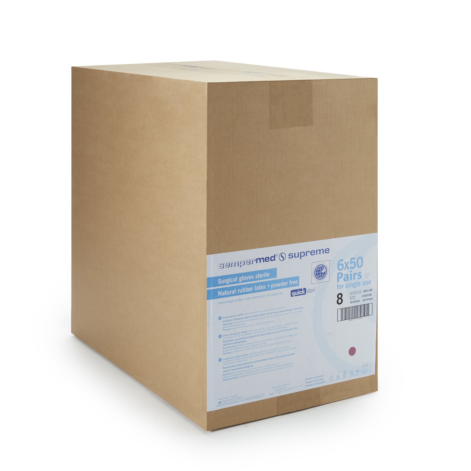 Sempermed® Supreme Latex Surgical Glove, Size 8, Ivory - Image 5