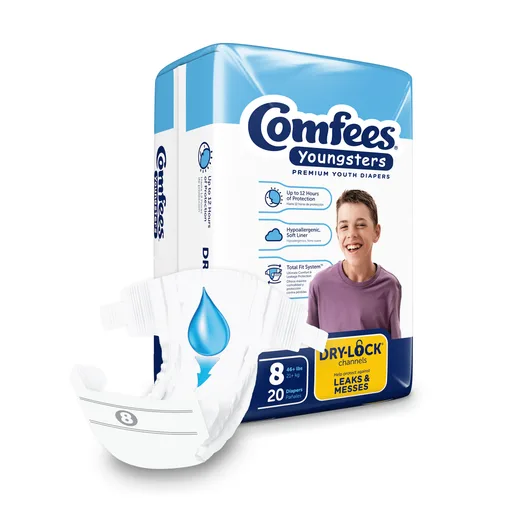 Comfees® Youngsters Premium Youth Diapers, Size 8