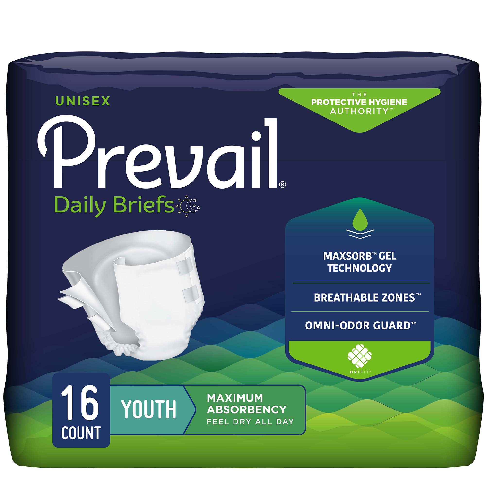 Prevail® Maximum Incontinence Brief, Extra Small (Youth) - Image 3