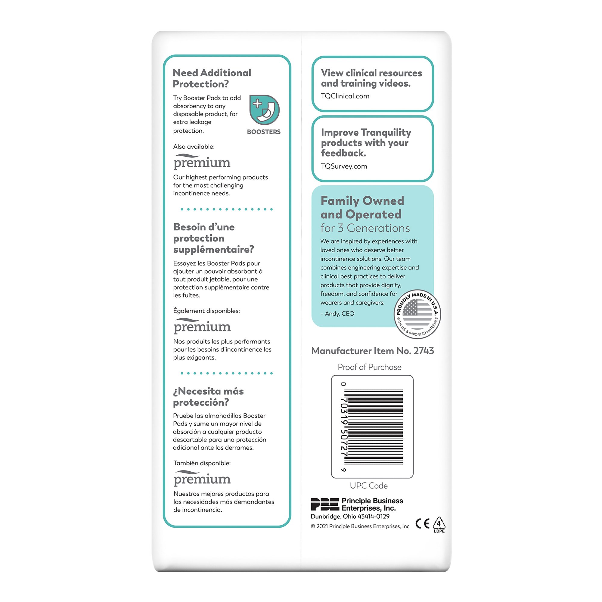 Tranquility® Essential Heavy Incontinence Brief, Extra Small - Image 3