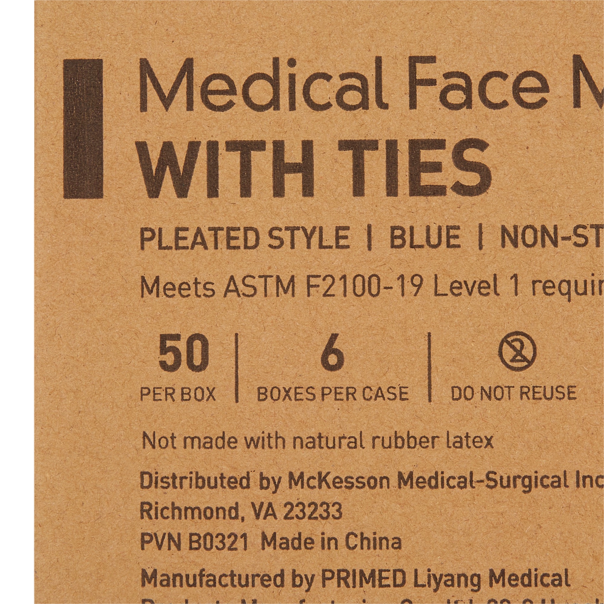 McKesson Classic Style Surgical Mask, Blue - Image 6