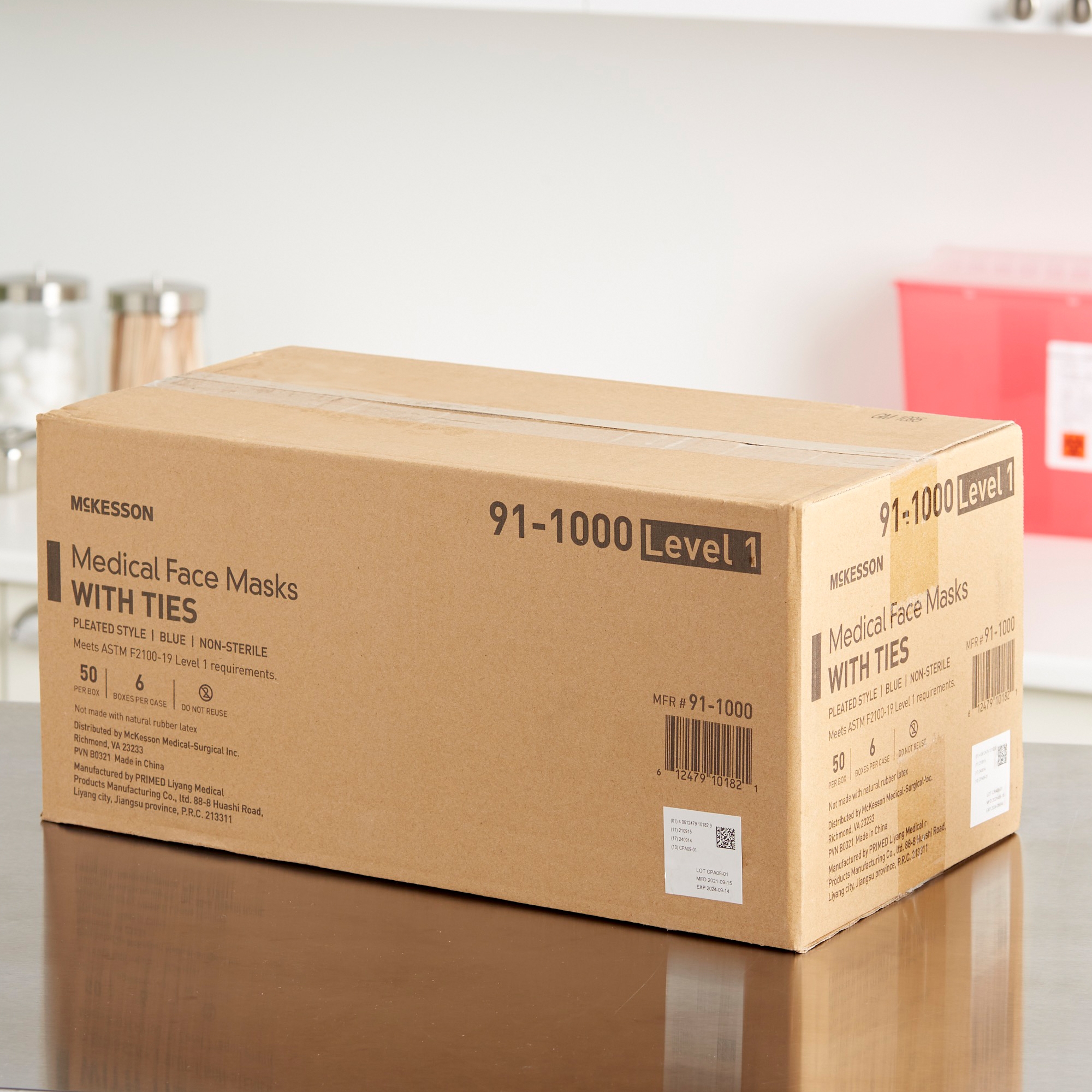 McKesson Classic Style Surgical Mask, Blue - Image 9