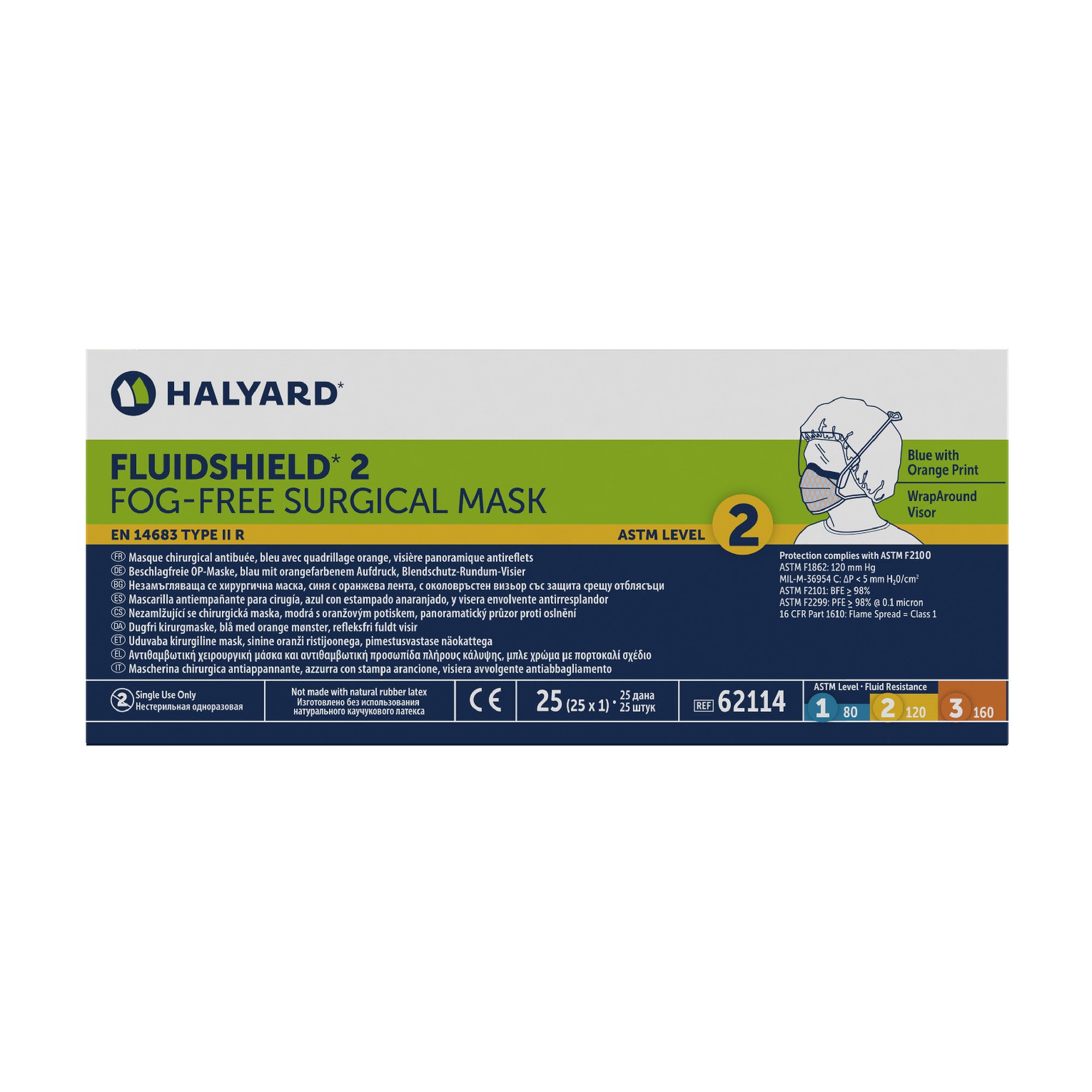 FluidShield® Surgical Mask with Eye Shield - Image 3