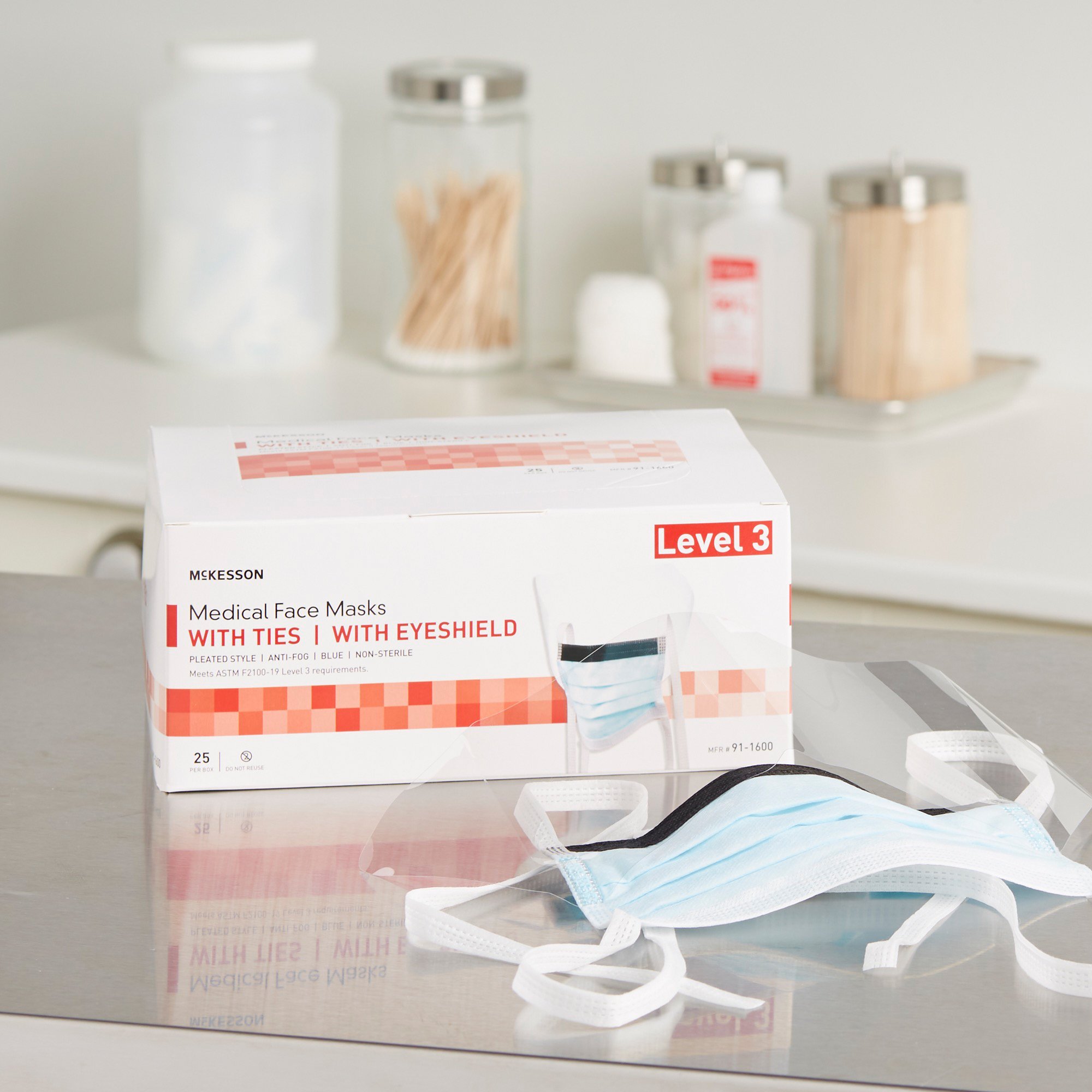 McKesson Surgical Mask with Eye Shield - Image 3