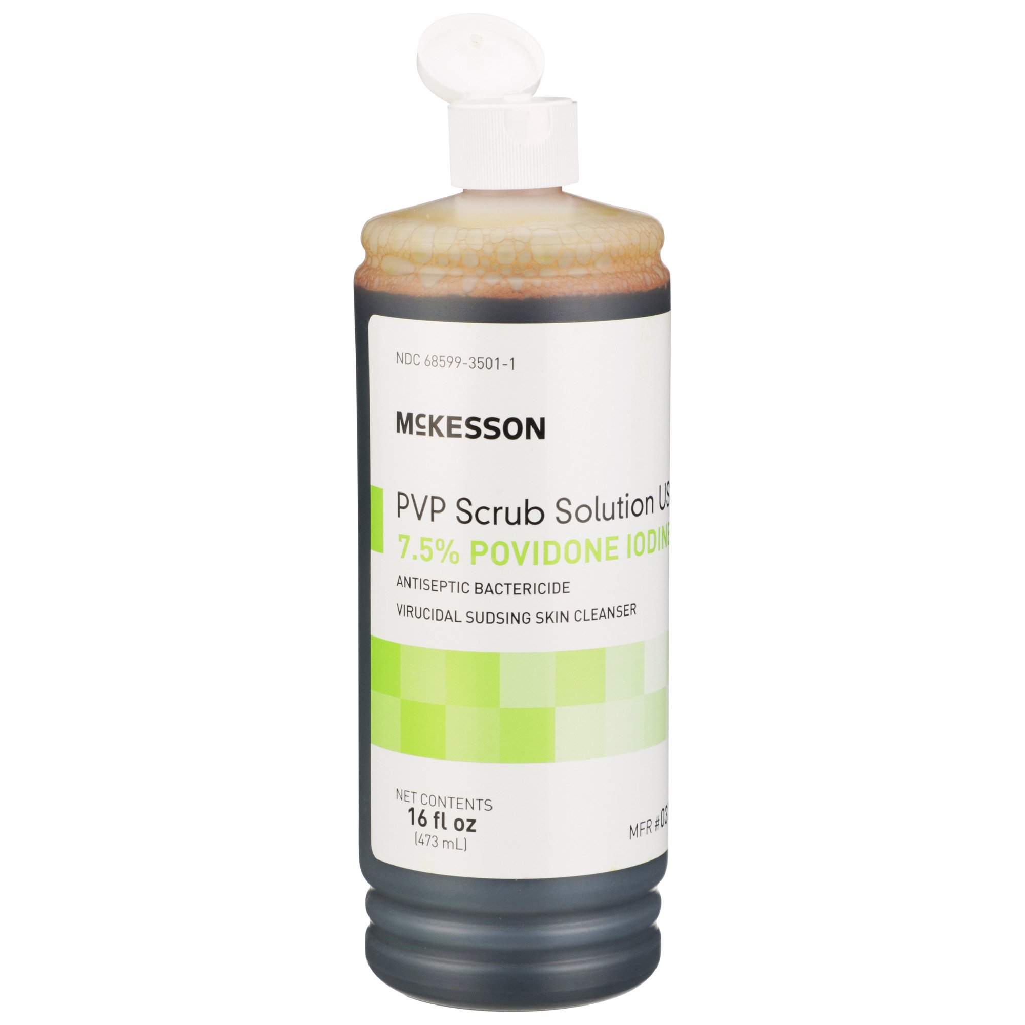 McKesson Bactericide Antiseptic PVP Scrub Solution, 16 oz. Bottle - Image 2