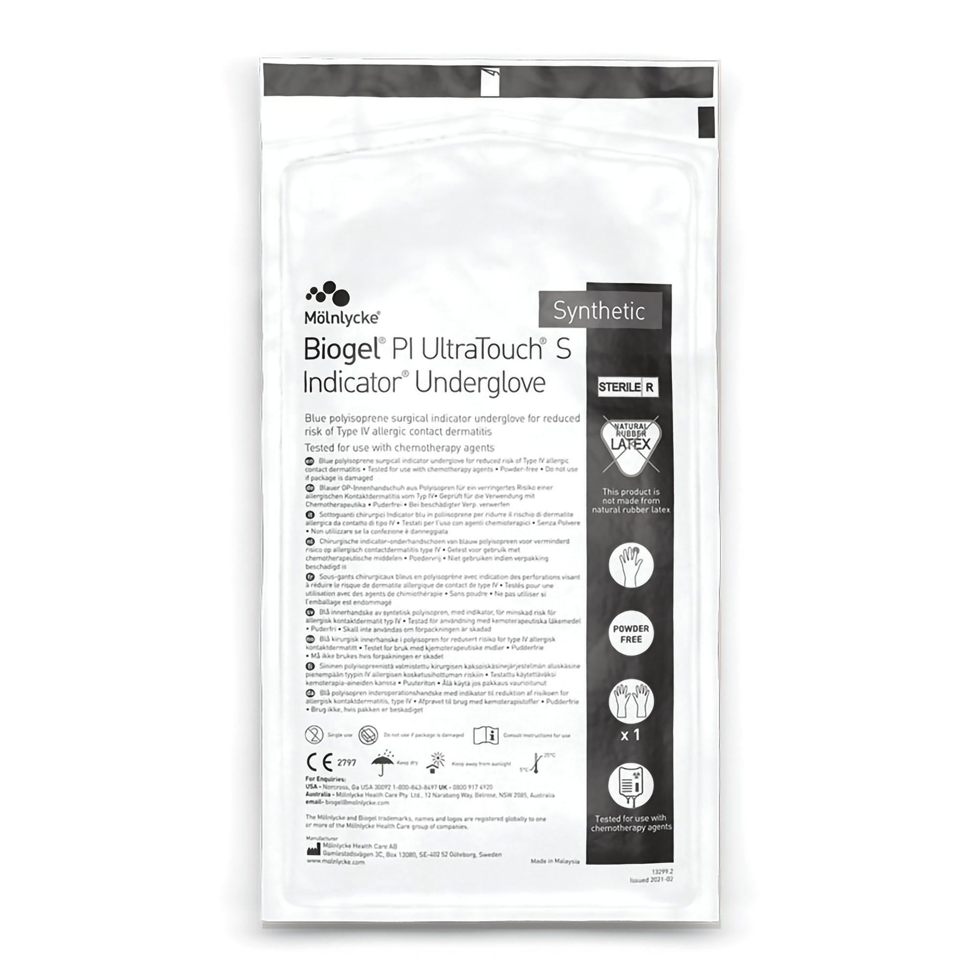 Biogel® PI UltraTouch® S Indicator Polyisoprene Surgical Underglove, Size 6.5