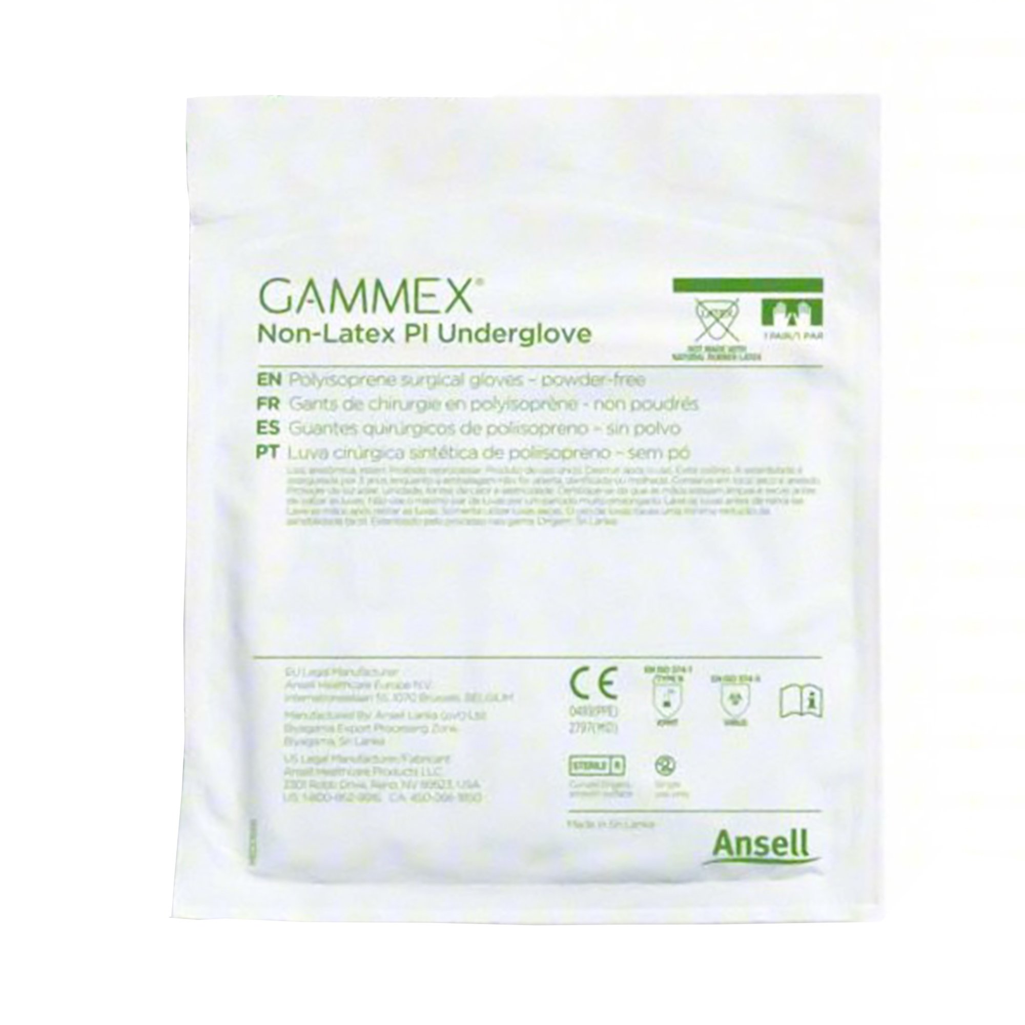 Gammex® Non-Latex PI Polyisoprene Surgical Underglove, Size 8.5, Green - Image 3