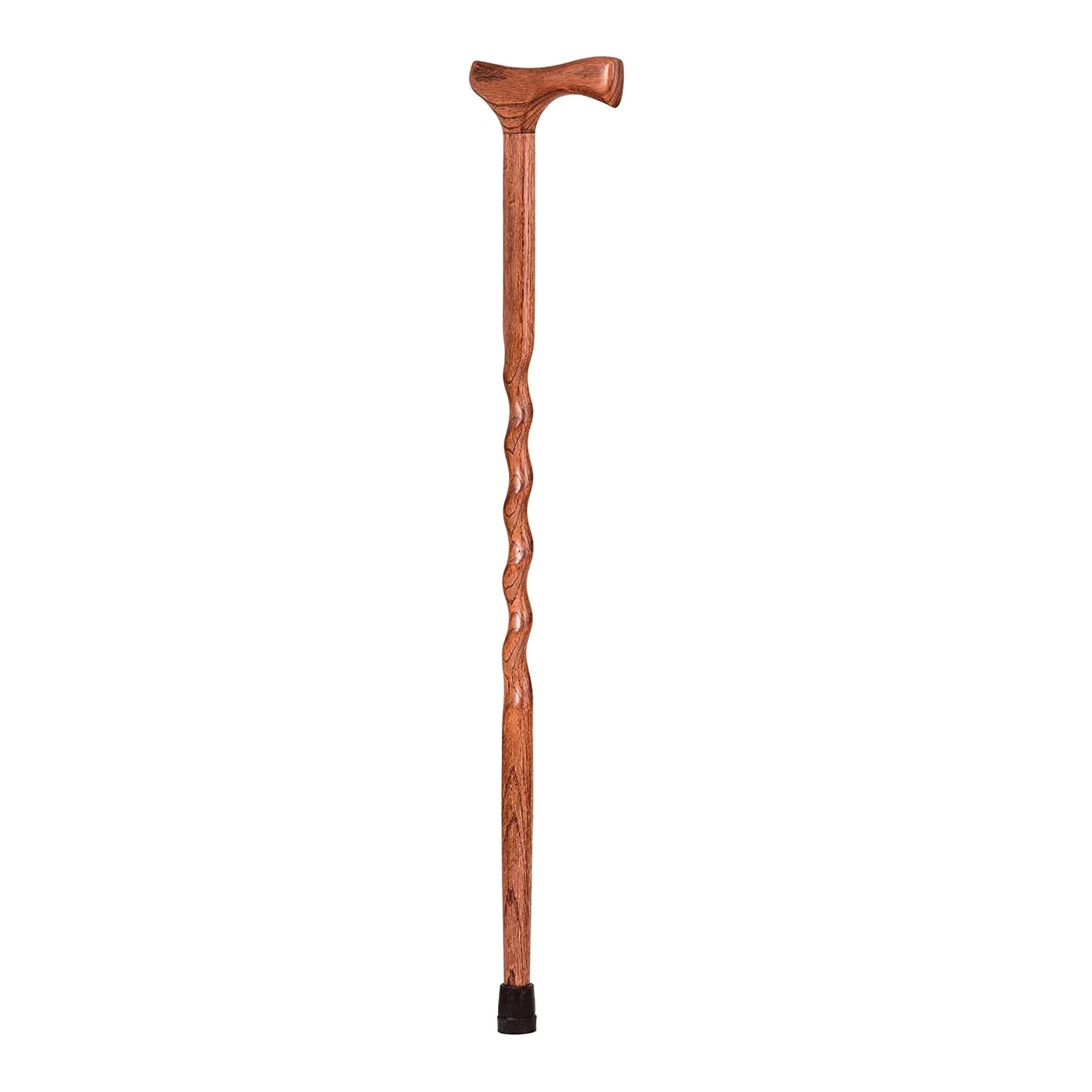 Brazos™ Twisted Assorted Hardwoods Cane with T-Handle, 34-Inch Height - Image 2