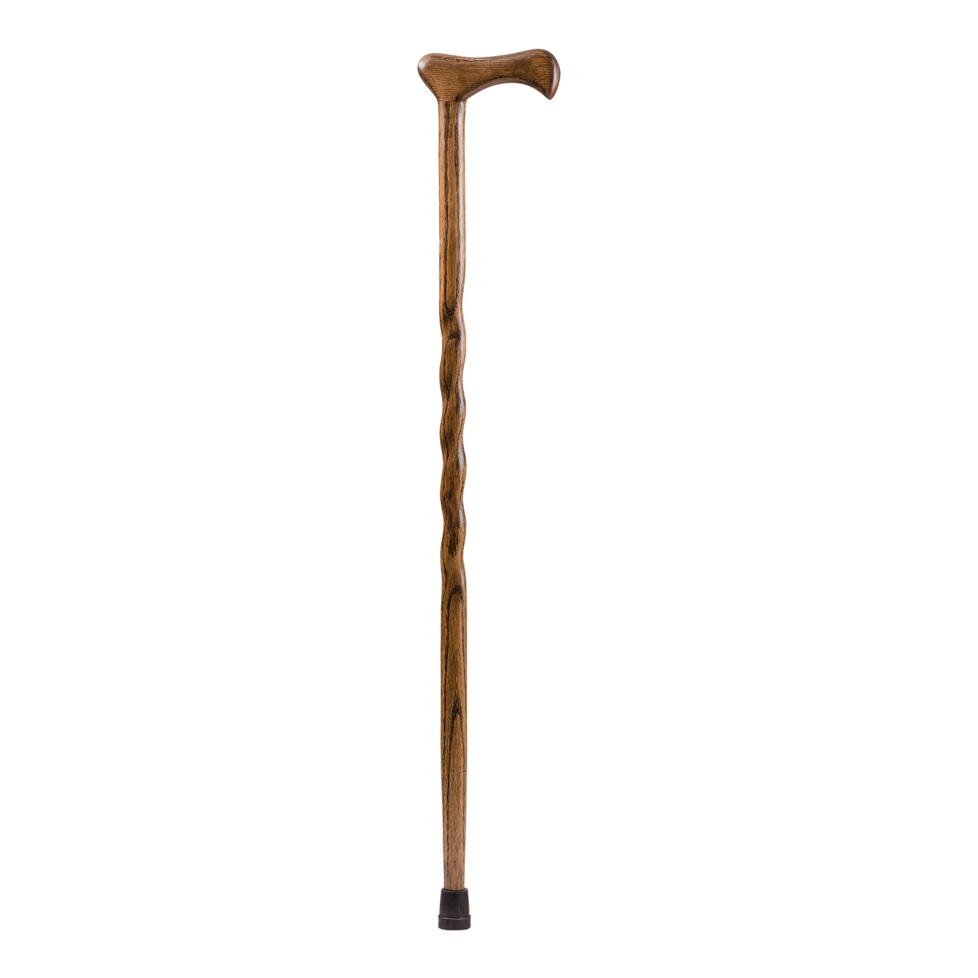 Brazos™ Twisted Oak Cane with T-Handle, 37-Inch Height, Brown