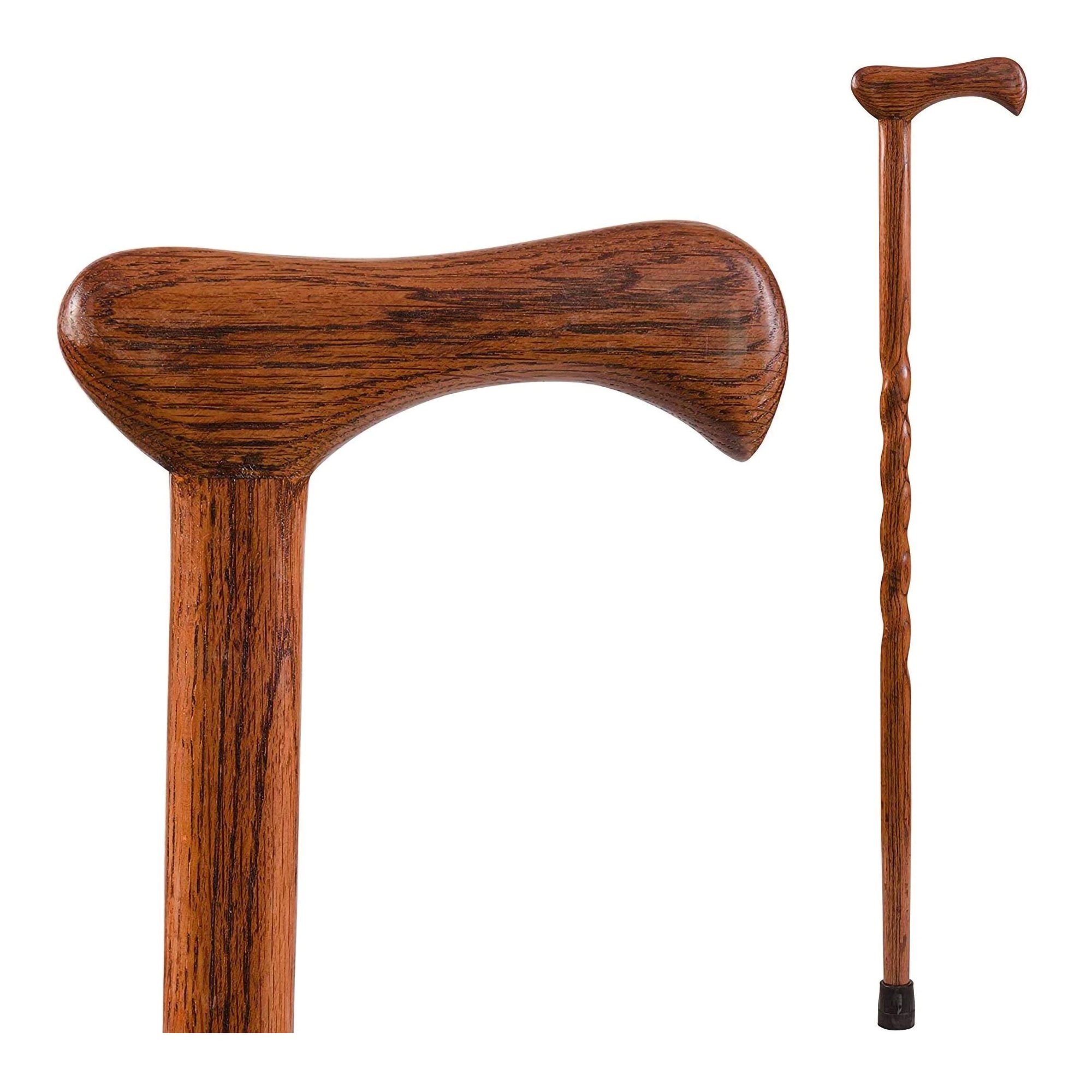 Brazos™ Twisted Oak Cane with T-Handle, Red, 37-Inch Height