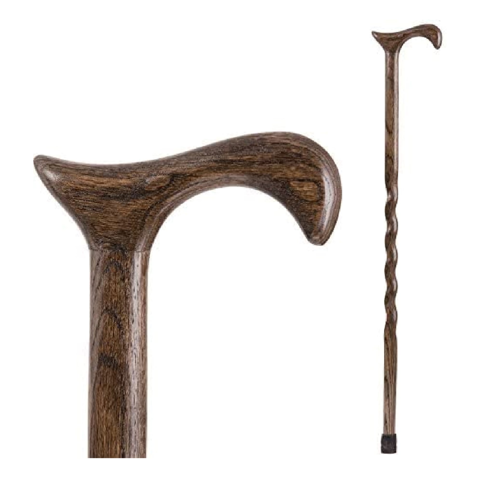 Brazos™ Twisted Oak Derby Cane, 37 Inch Height, Flint Color