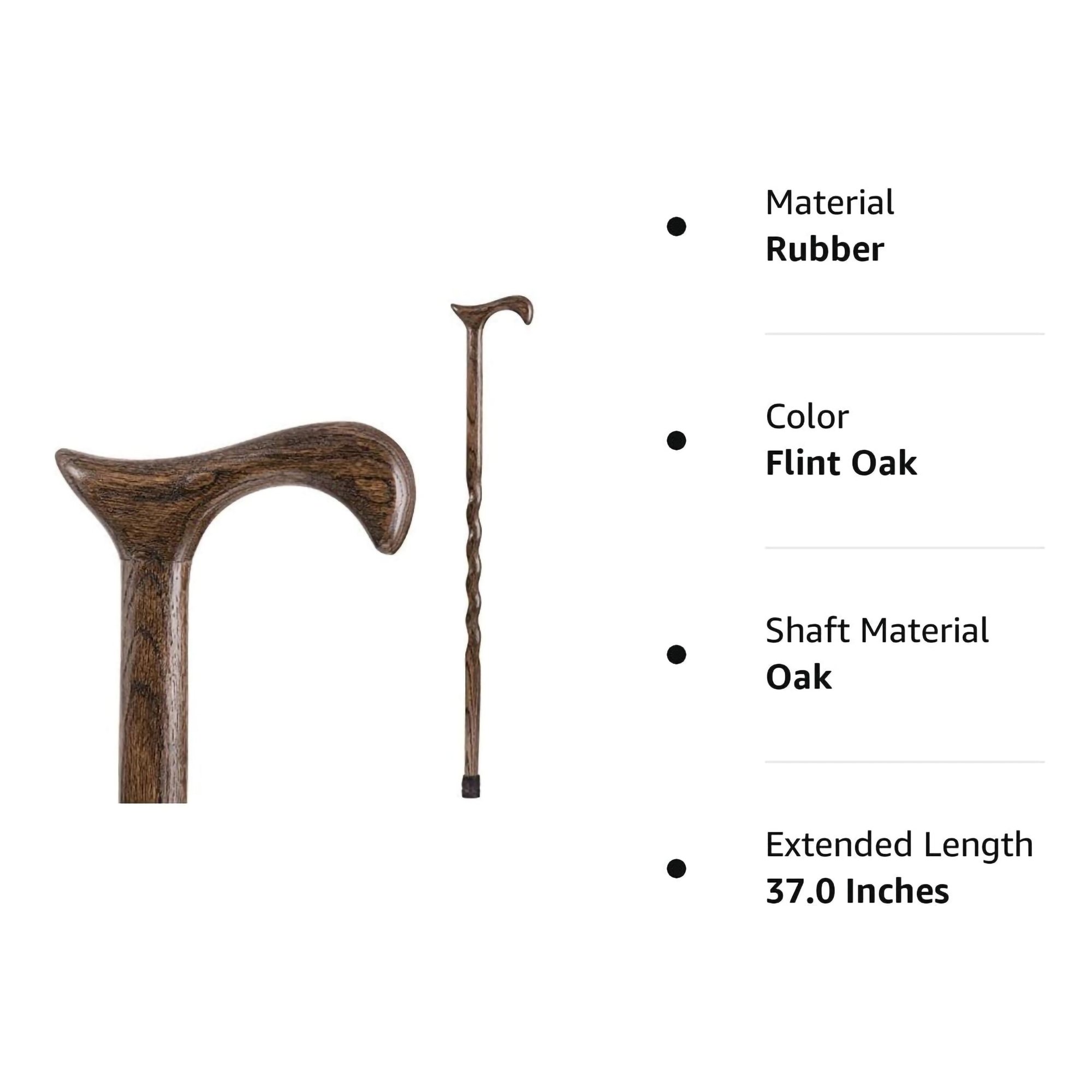 Brazos™ Twisted Oak Derby Cane, 37 Inch Height, Flint Color - Image 4