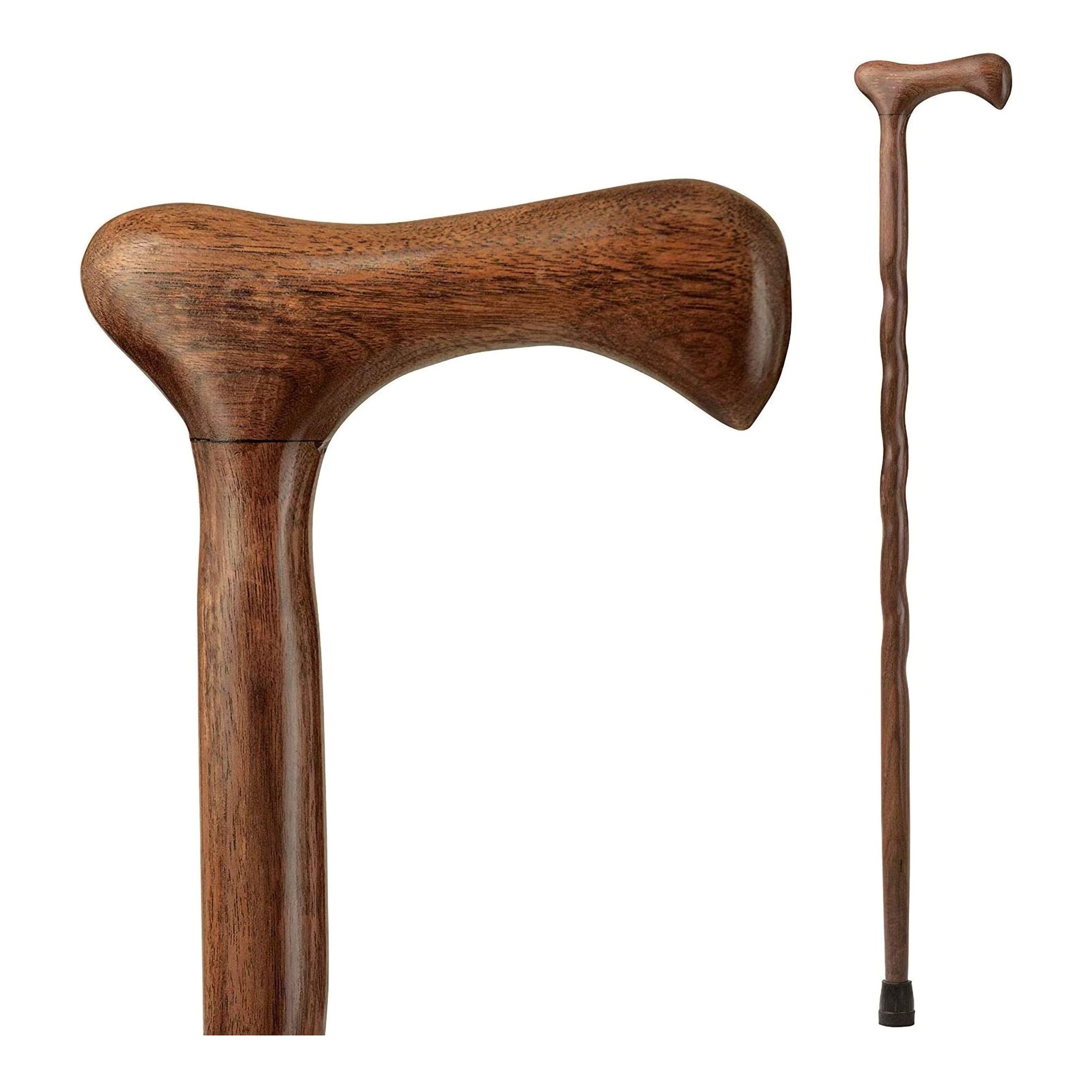 Brazos™ Twisted Walnut Cane with T-Handle, 37-Inch Height
