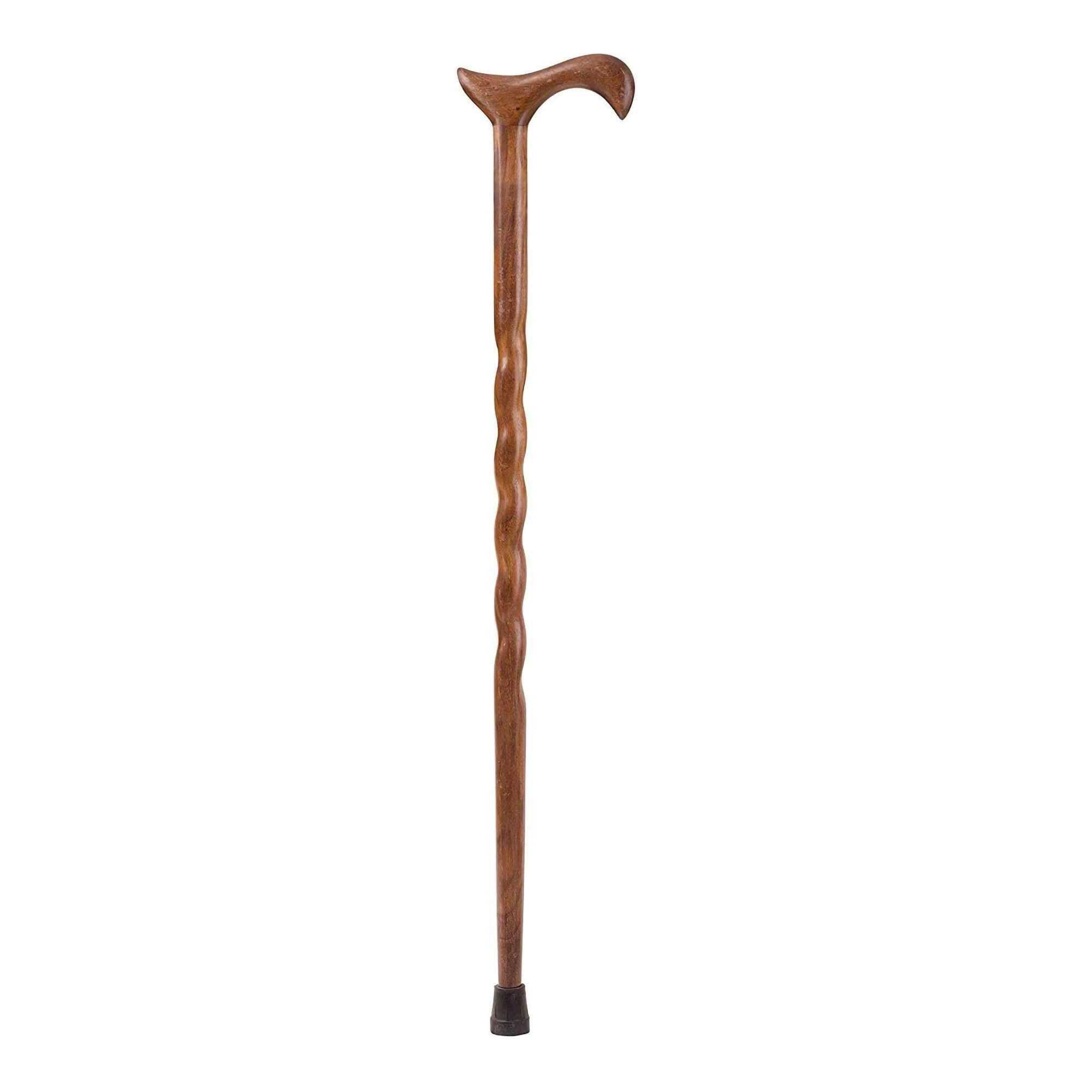 Brazos™ Twisted Walnut Derby Handcrafted Walking Cane, 34-Inch Height - Image 2