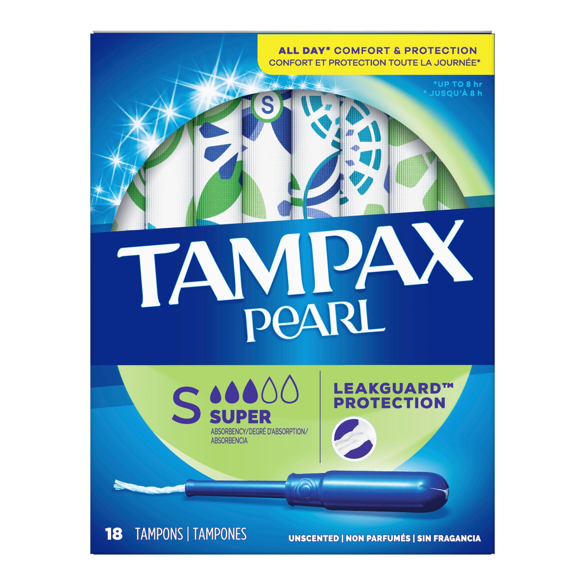 Tampax® Pearl Tampons Super Absorbency Unscented