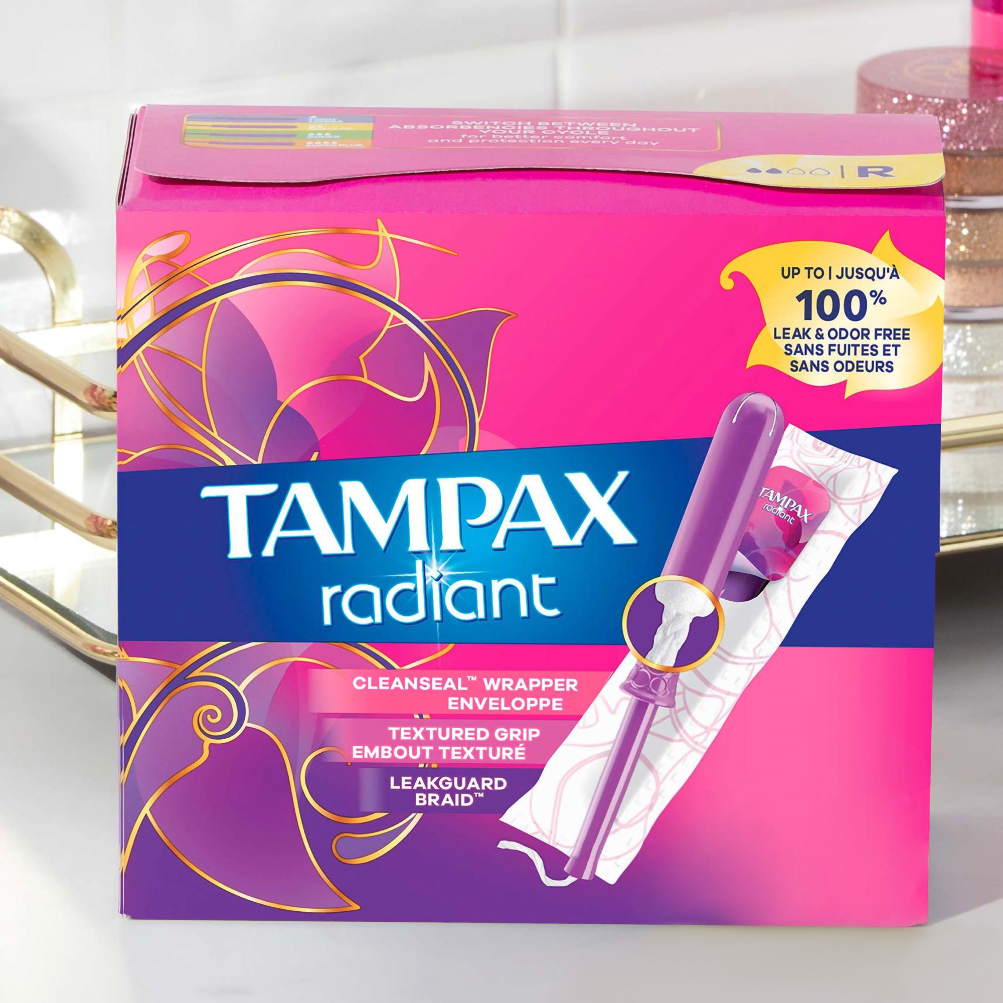Tampax® Radiant Tampons Regular Absorbency Unscented - Image 3