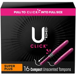U By Kotex® Click® Compact Tampons Super Plus Unscented