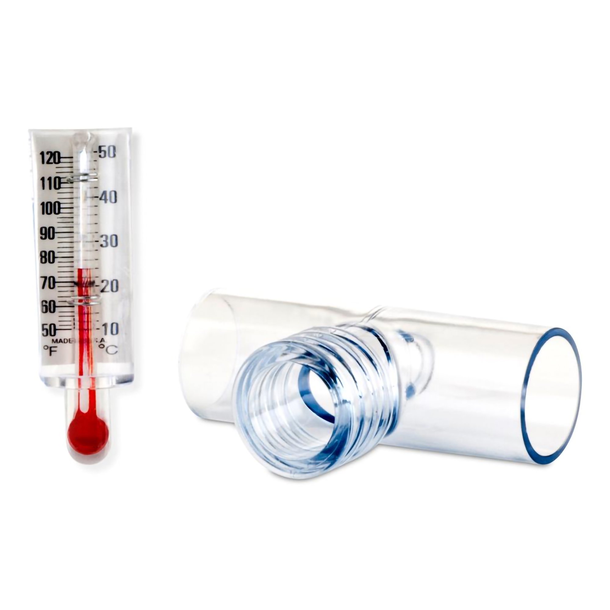 Medline Thermometer with Tee Adapter, Combines HUD1635 and HUD1648