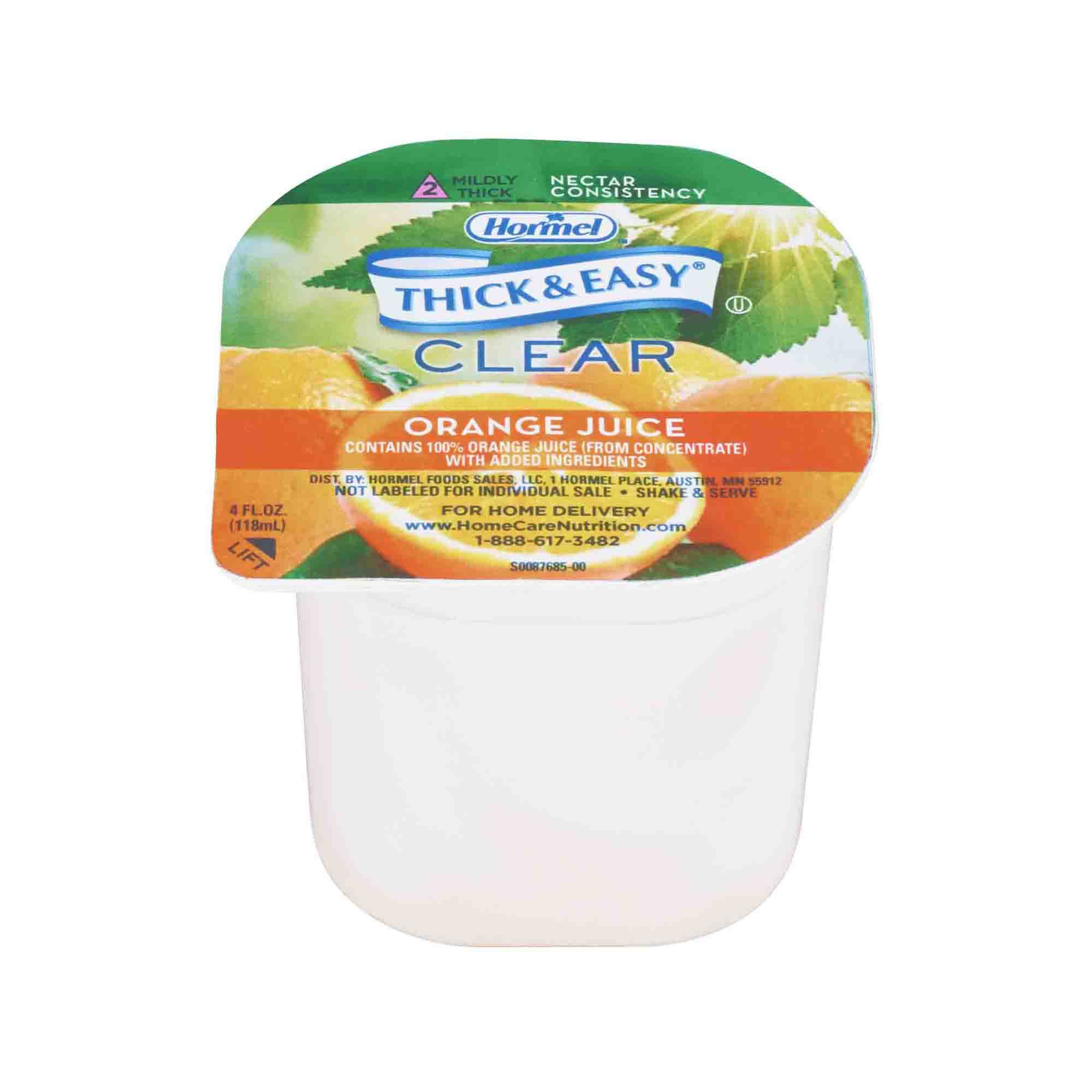 Thick & Easy® Clear Honey Consistency Orange Thickened Beverage, 4-ounce Cup - Image 2
