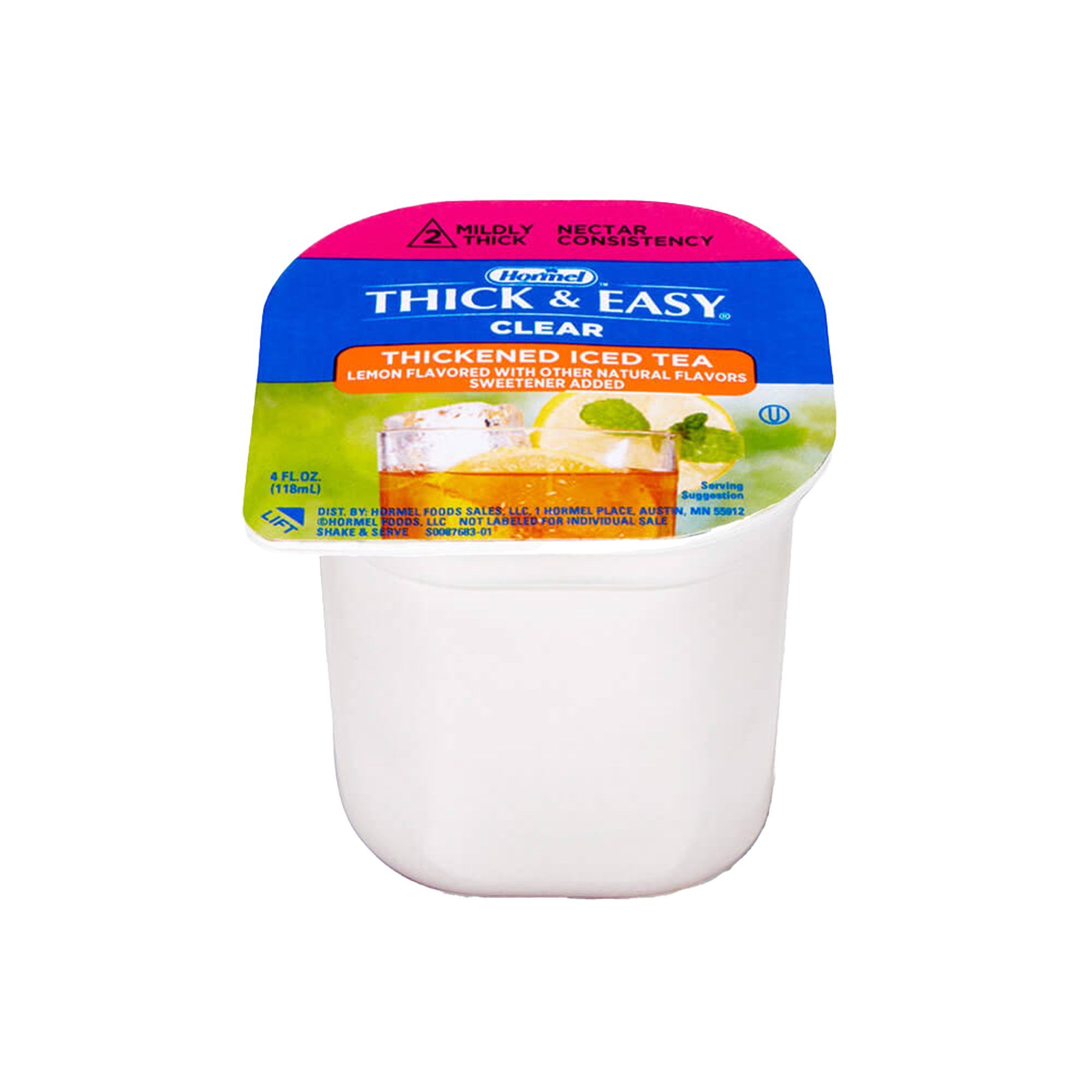 Thick & Easy® Clear Nectar Consistency Iced Tea Thickened Beverage, 4-ounce Cup - Image 2
