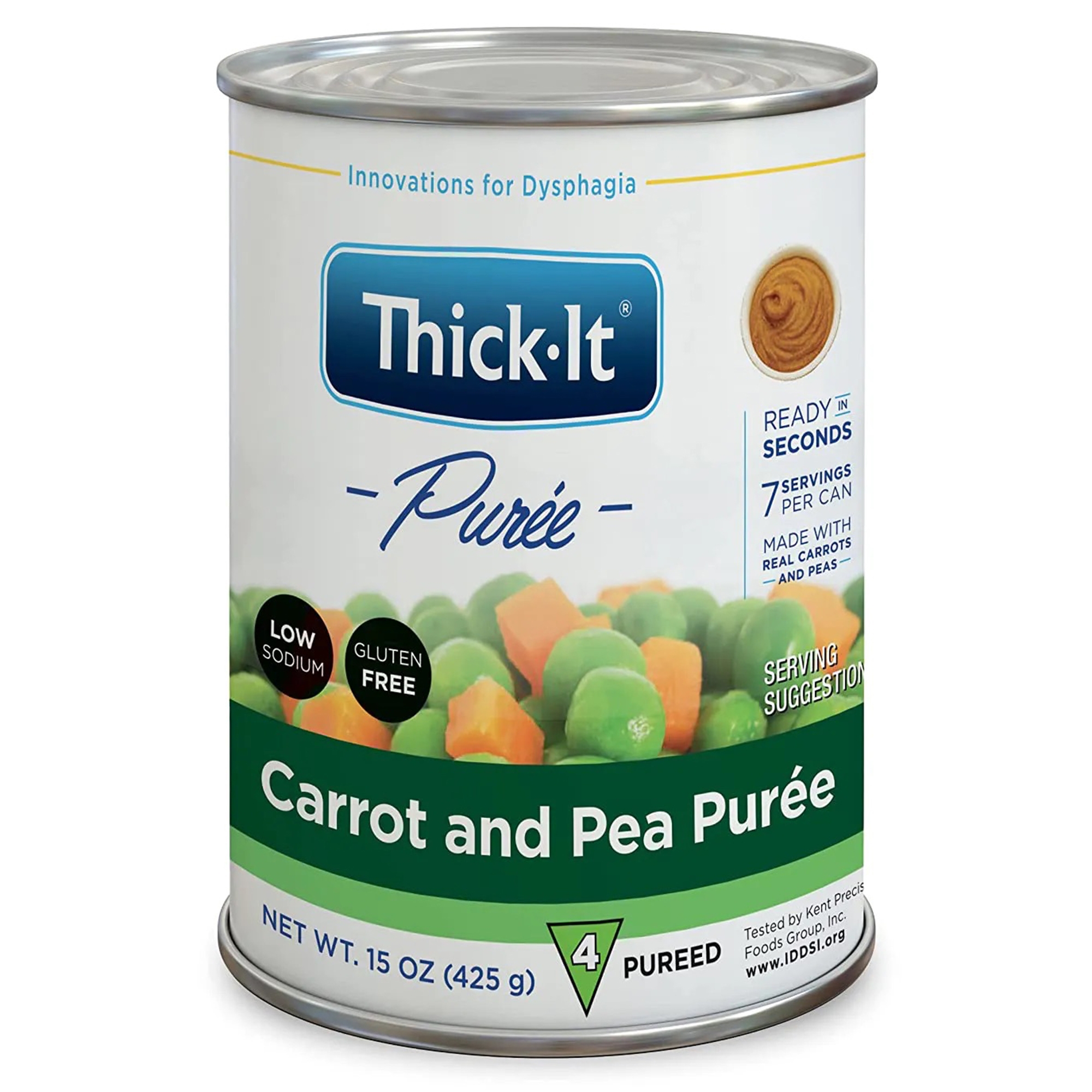 Thick-It® Carrot and Pea Purée Thickened Food, 15-ounce Can - Image 2