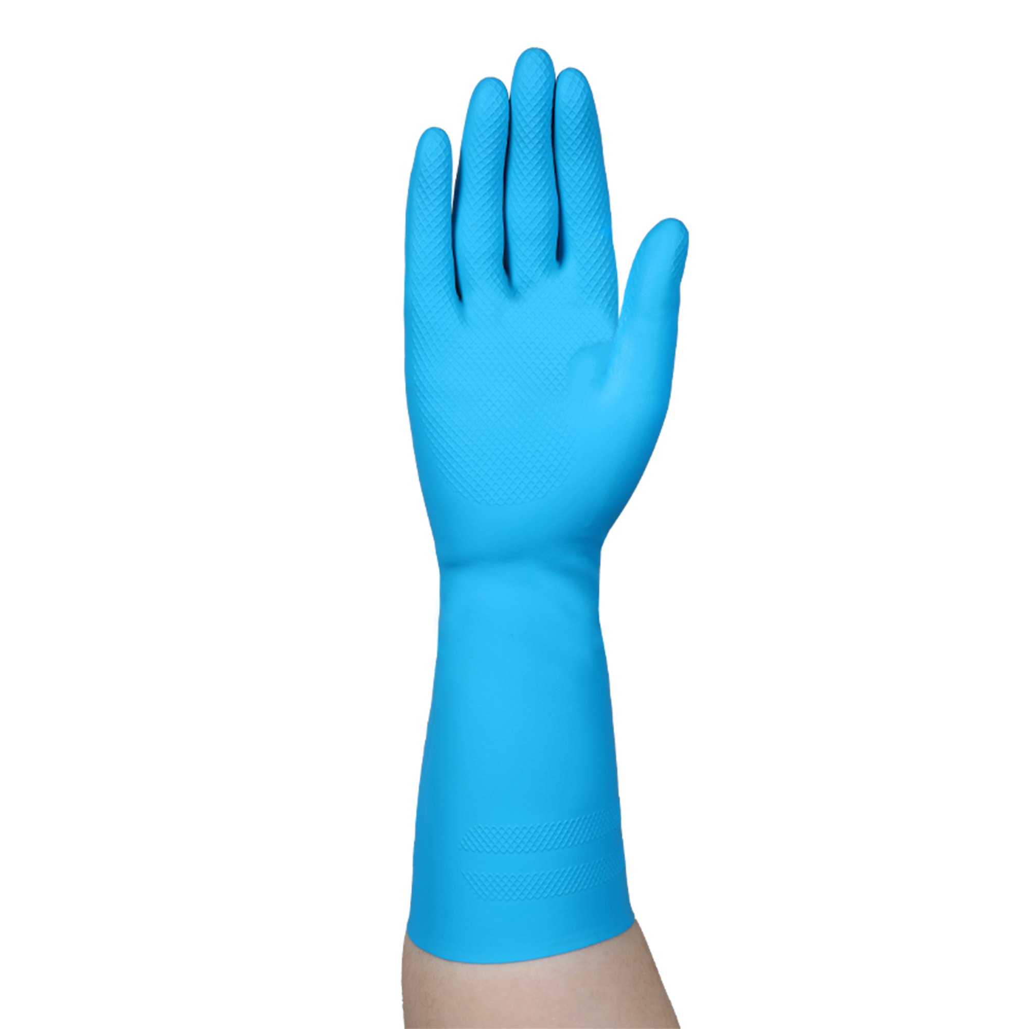 Ansell Latex/Nitrile Utility Glove, Small, Blue - Image 3