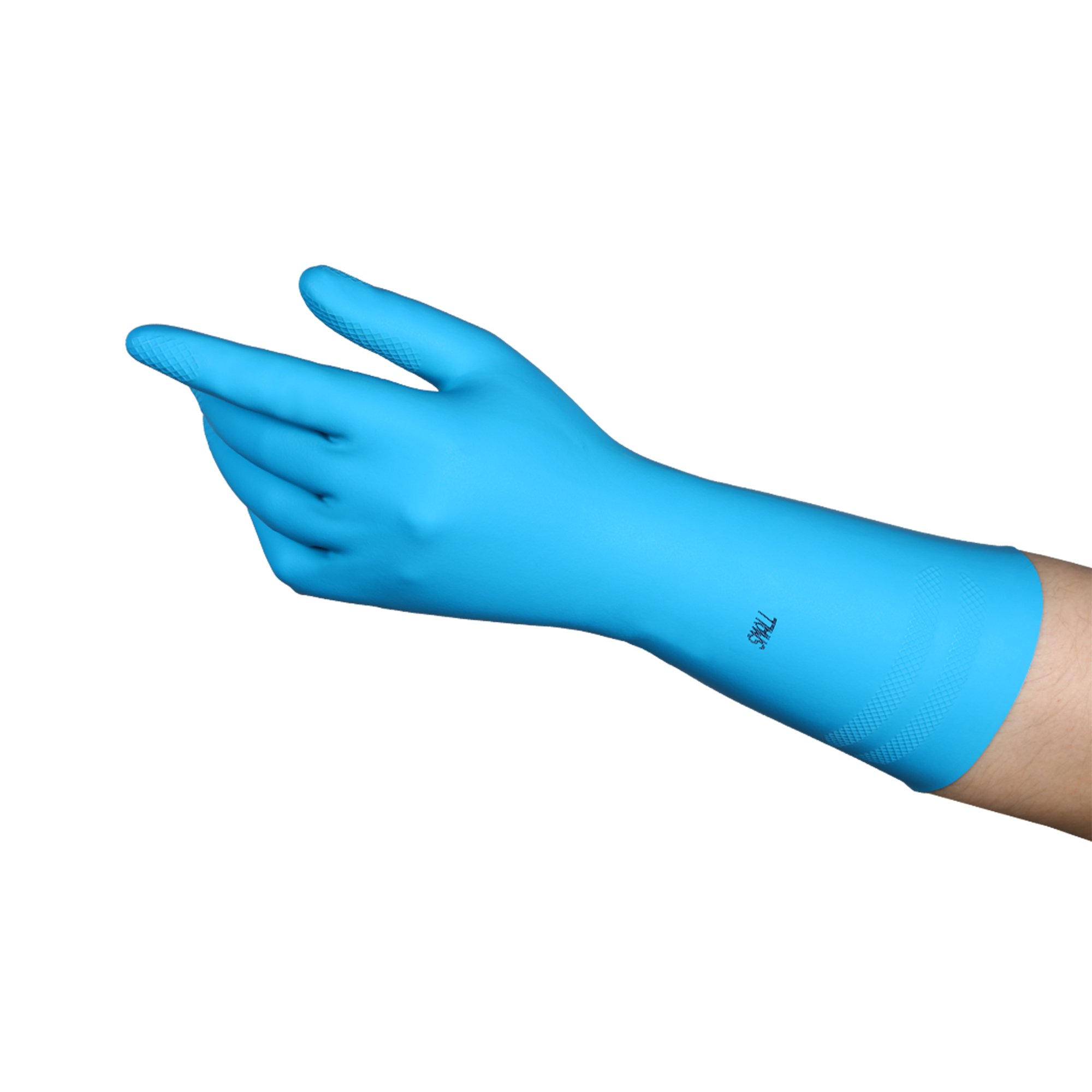 Ansell Latex/Nitrile Utility Glove, Small, Blue - Image 2
