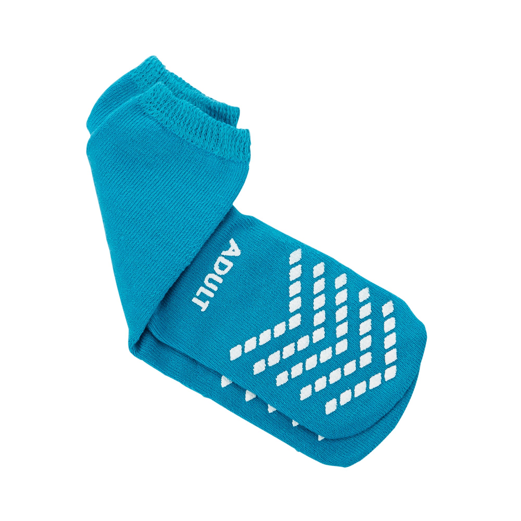 McKesson Single Tread Slipper Socks, Large, Teal - Image 2