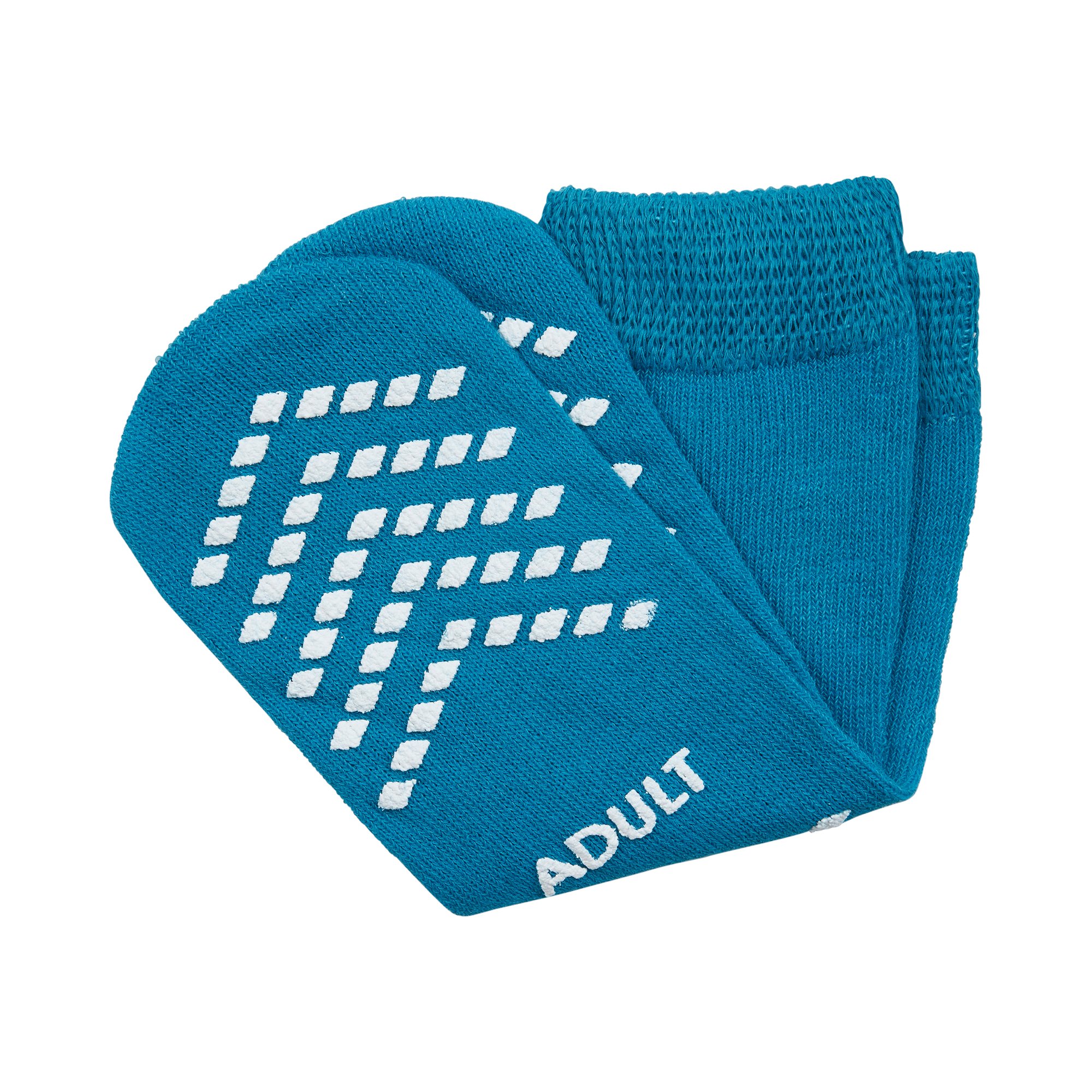 McKesson Single Tread Slipper Socks, Large, Teal - Image 3
