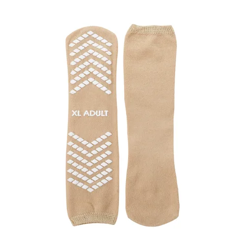 McKesson Single Tread Slipper Socks, X-Large, Tan