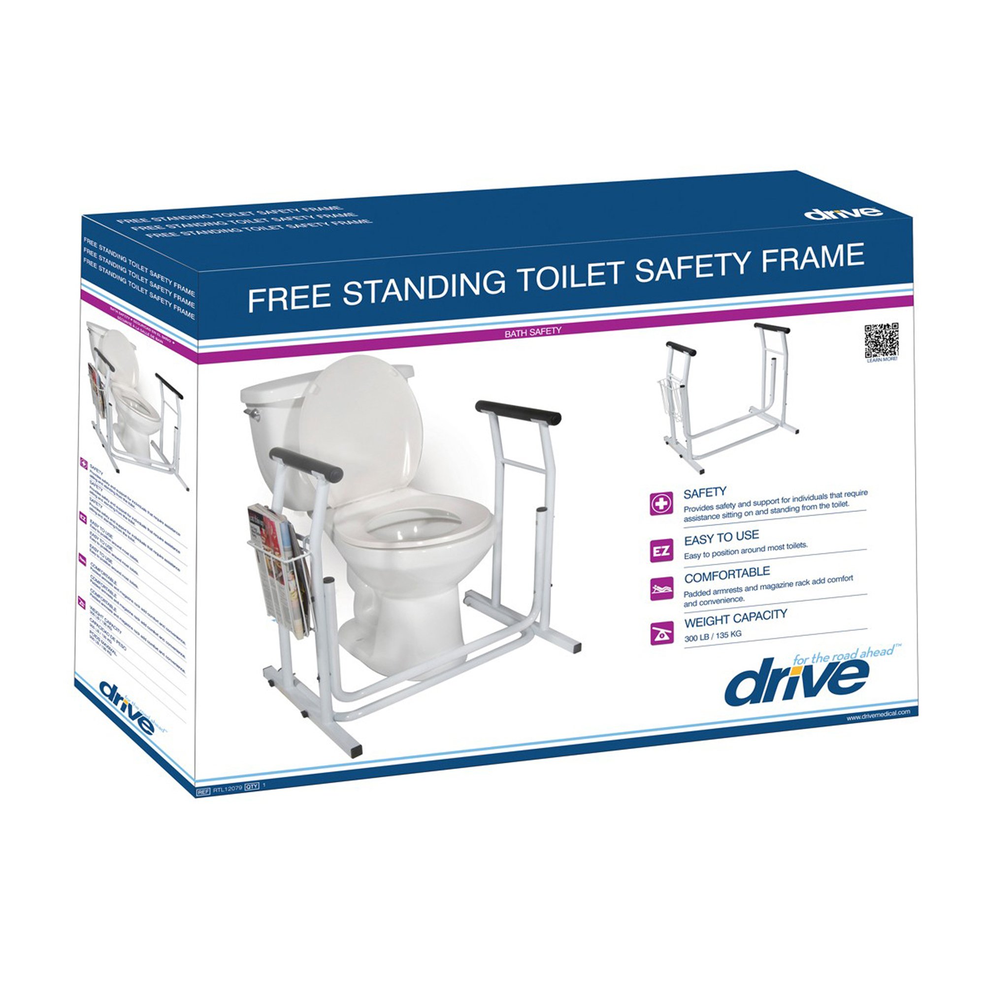drive™ Free-standing Toilet Safety Rail - Image 3