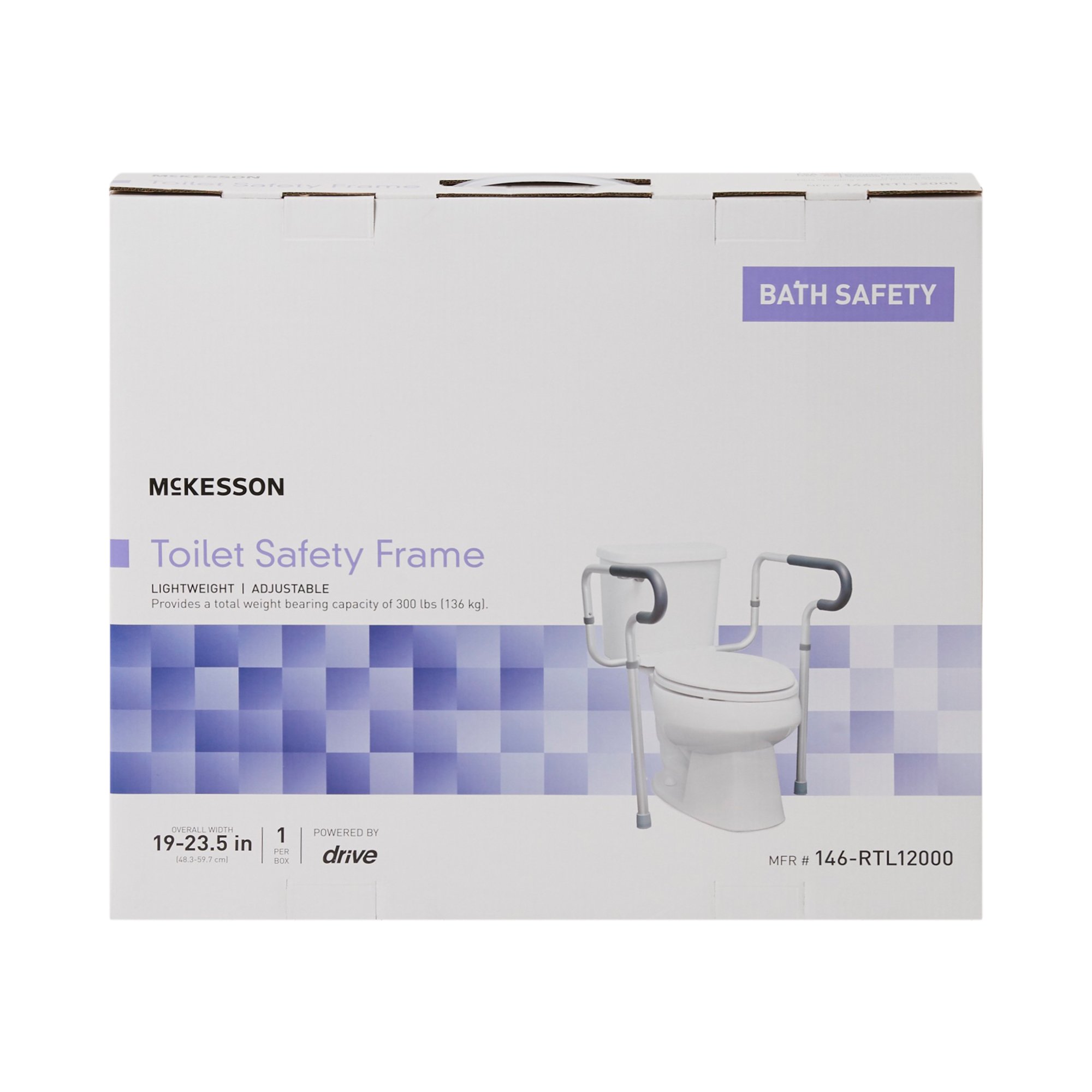 McKesson Toilet Safety Rail, Gray Aluminum - Image 3
