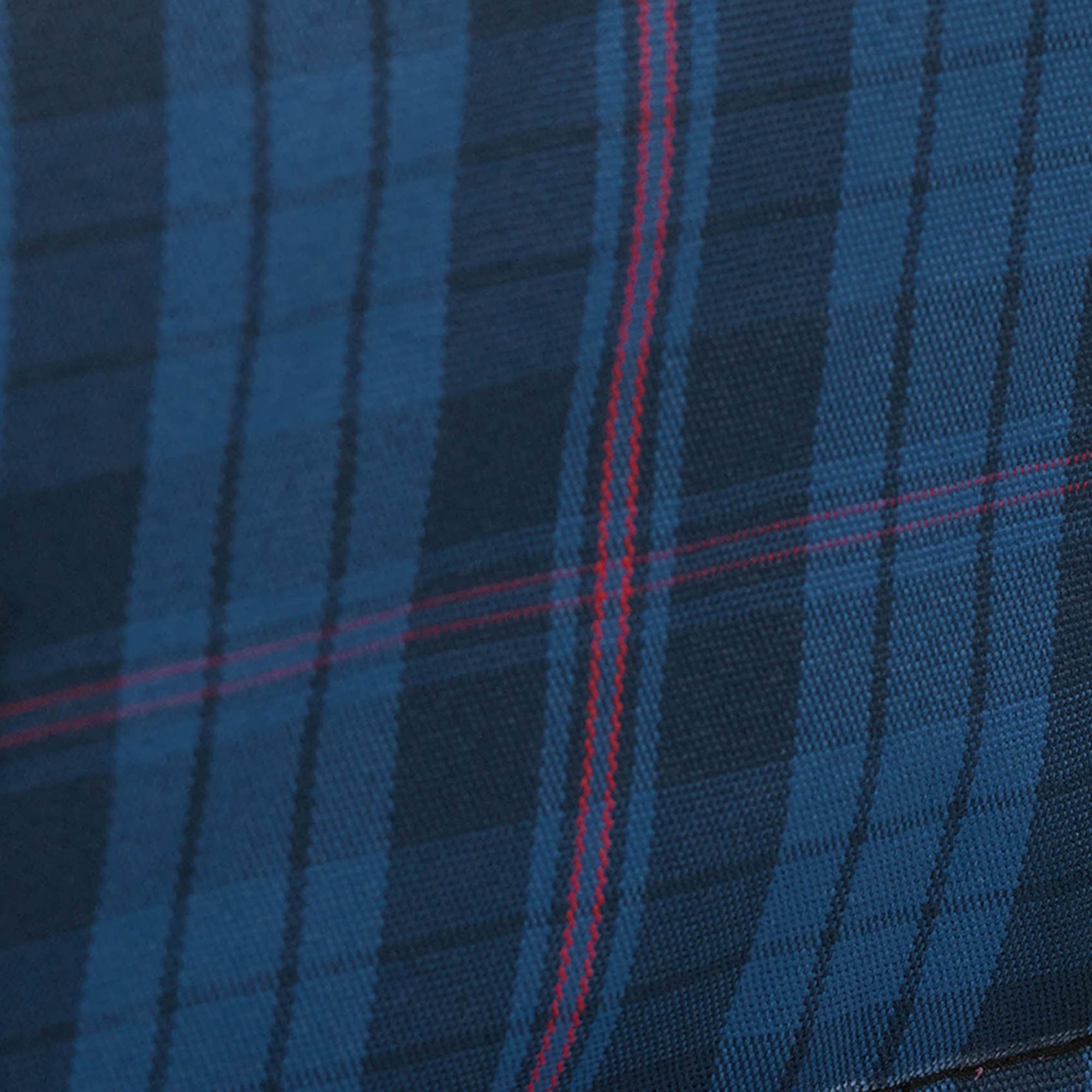 drive™ Fly-Lite Ultra Transport Wheelchair, Blue Frame w/ Plaid Upholstery - Image 7