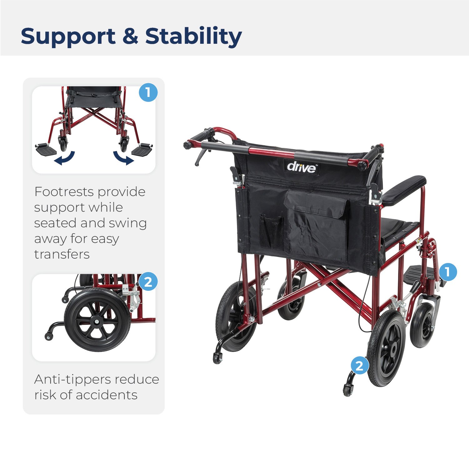 drive™ Transport Chair - Image 6