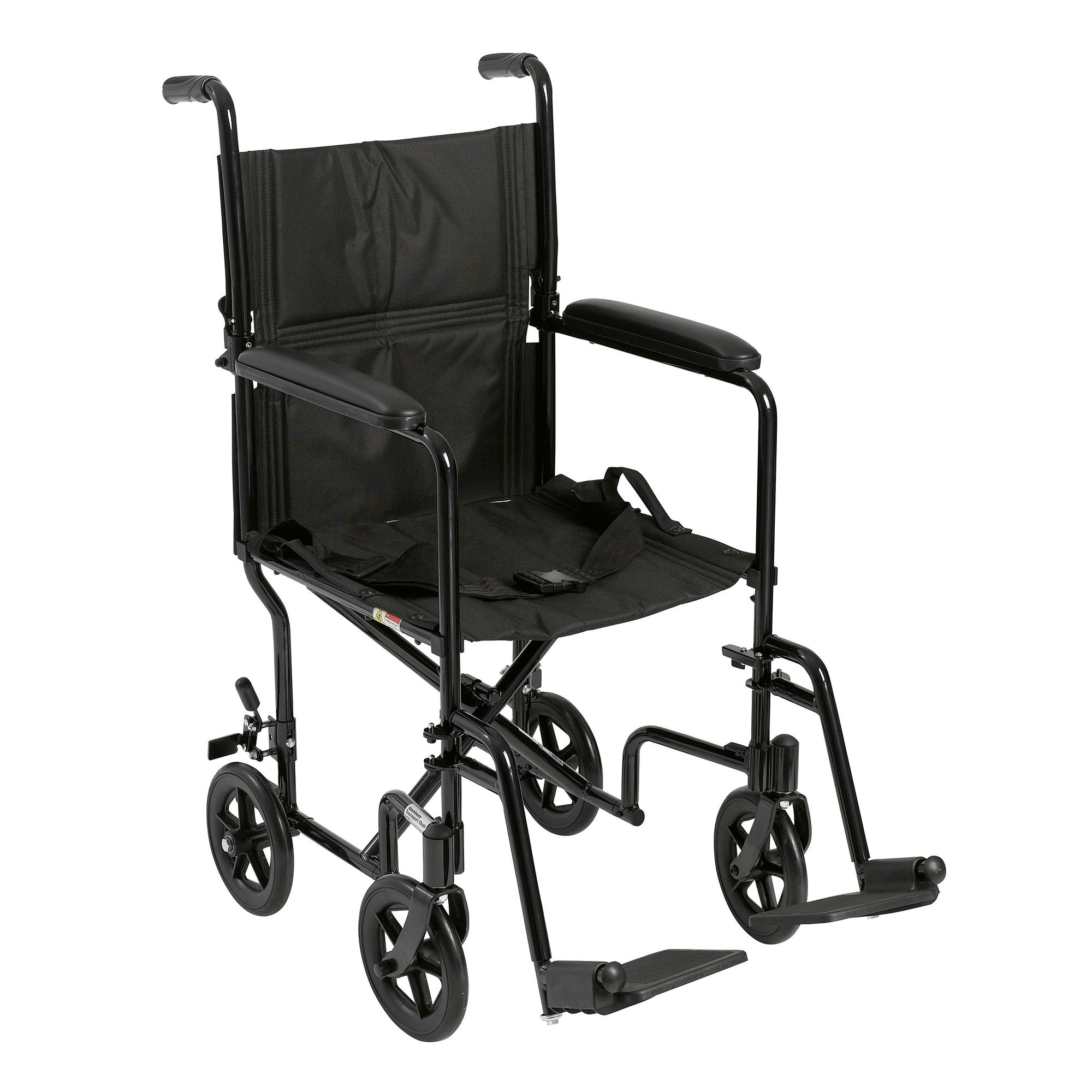 drive™ Transport Chair, Black, 17-Inch Seat Width
