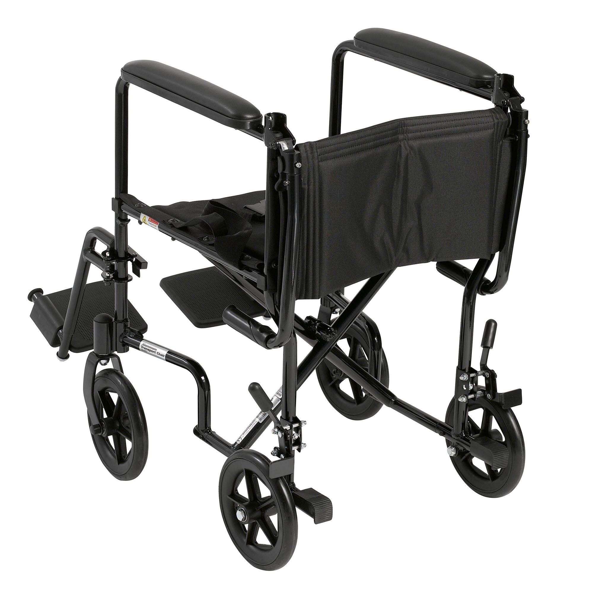 drive™ Transport Chair, Black, 17-Inch Seat Width - Image 2
