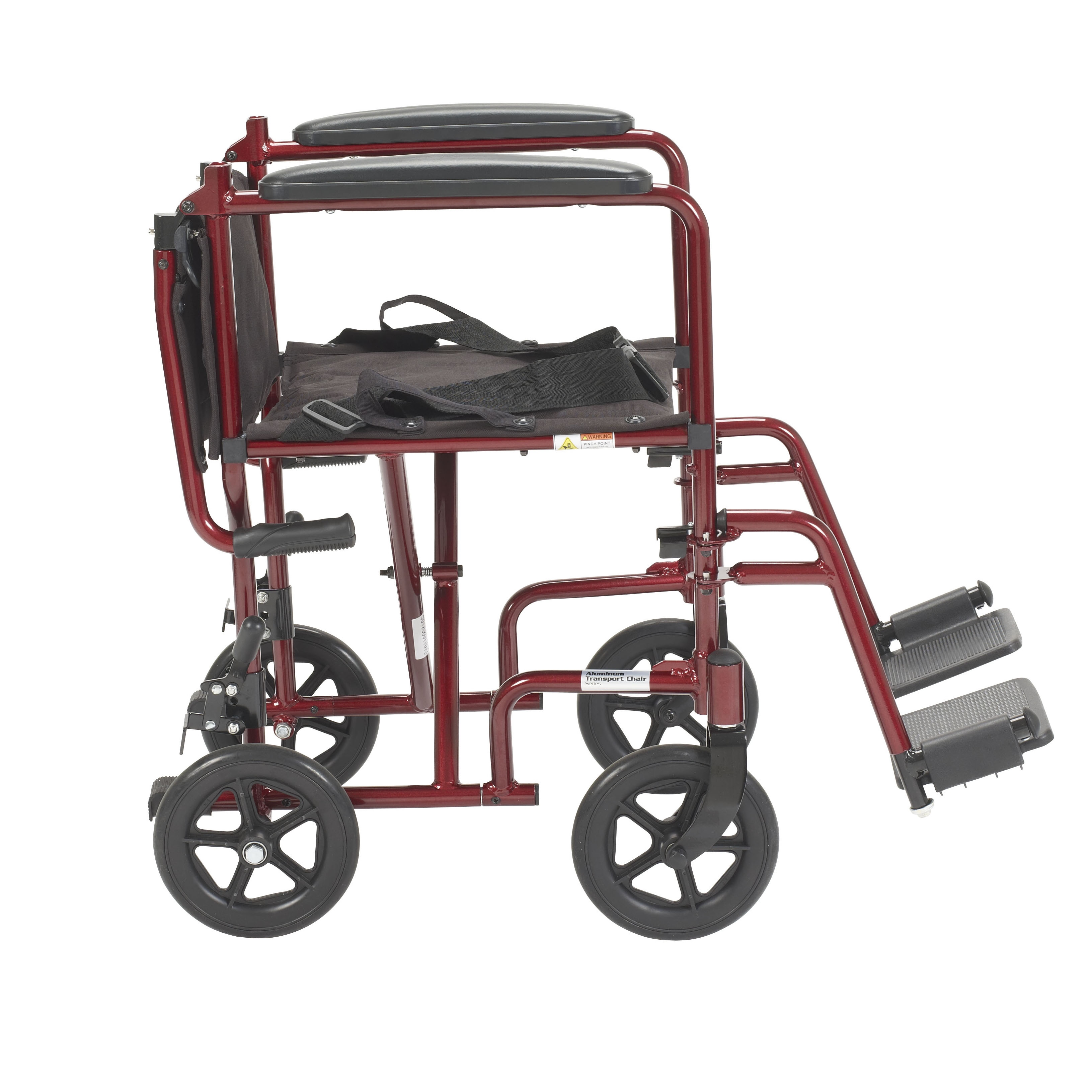 drive™ Transport Chair, Red, 17-Inch Seat Width - Image 3
