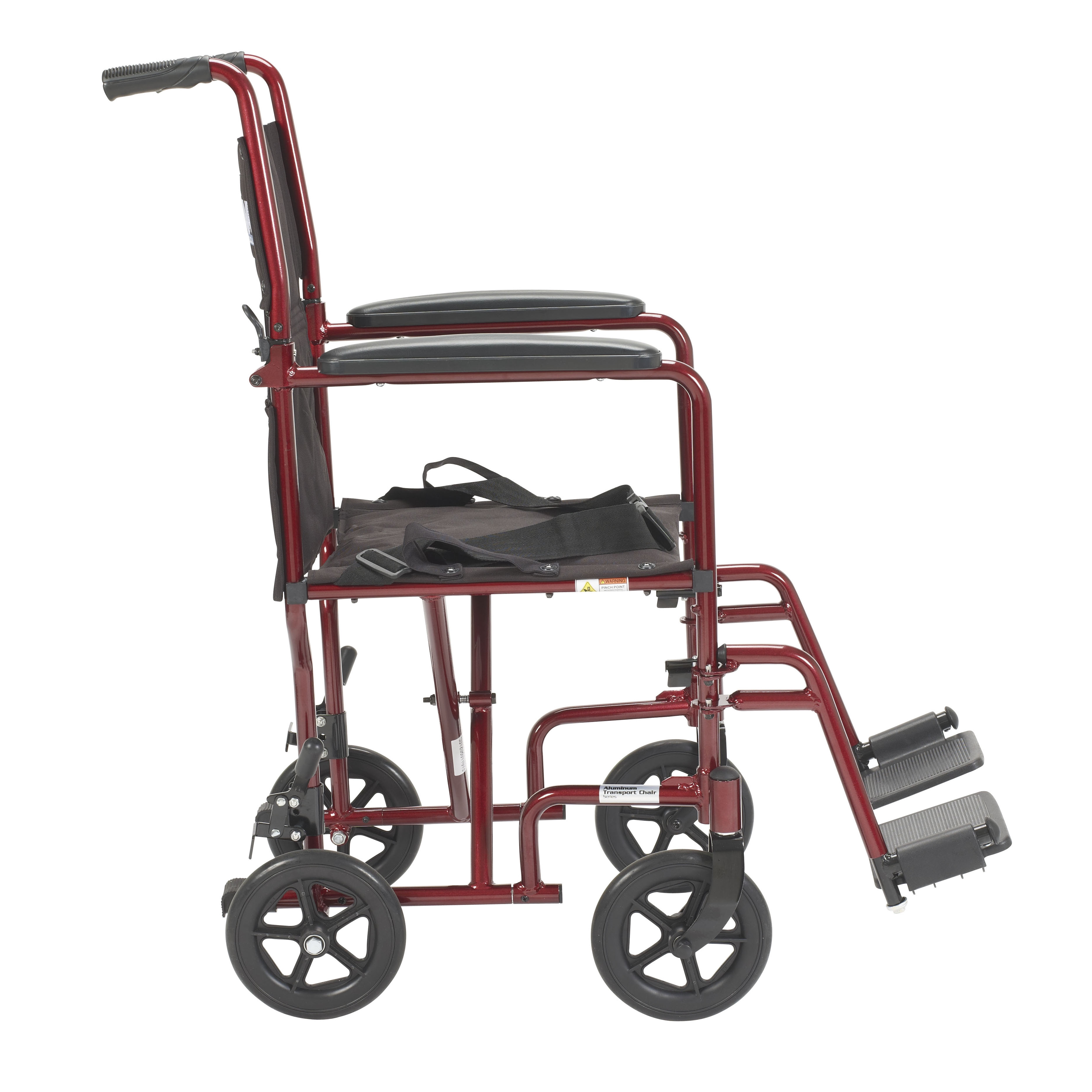 drive™ Transport Chair, Red, 17-Inch Seat Width - Image 2