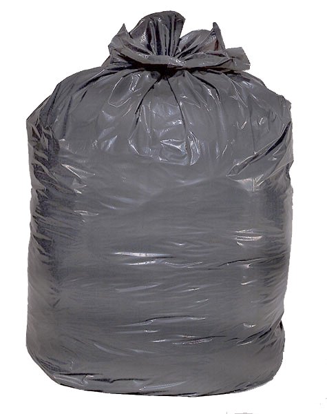 Colonial Bag Extra Heavy Duty Super Hex Trash Bag, Gray, 56 gal.
