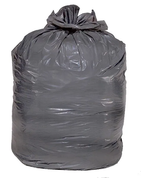 Colonial Bag Extra Heavy Duty Super Hex Trash Bag, Gray, 56 gal.
