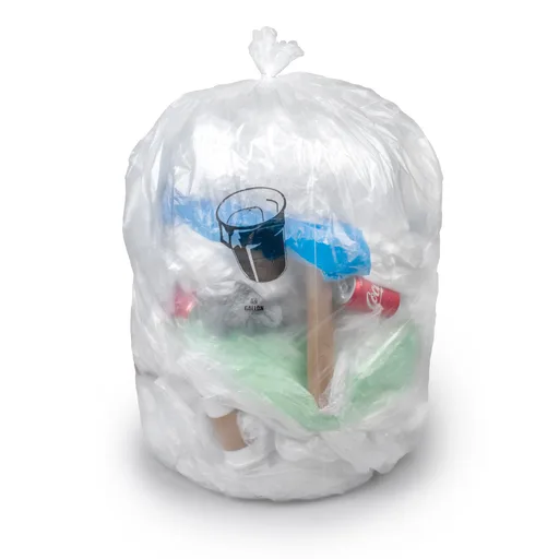 Colonial Bag Medium Duty Trash Bag, Clear, 30 gal.