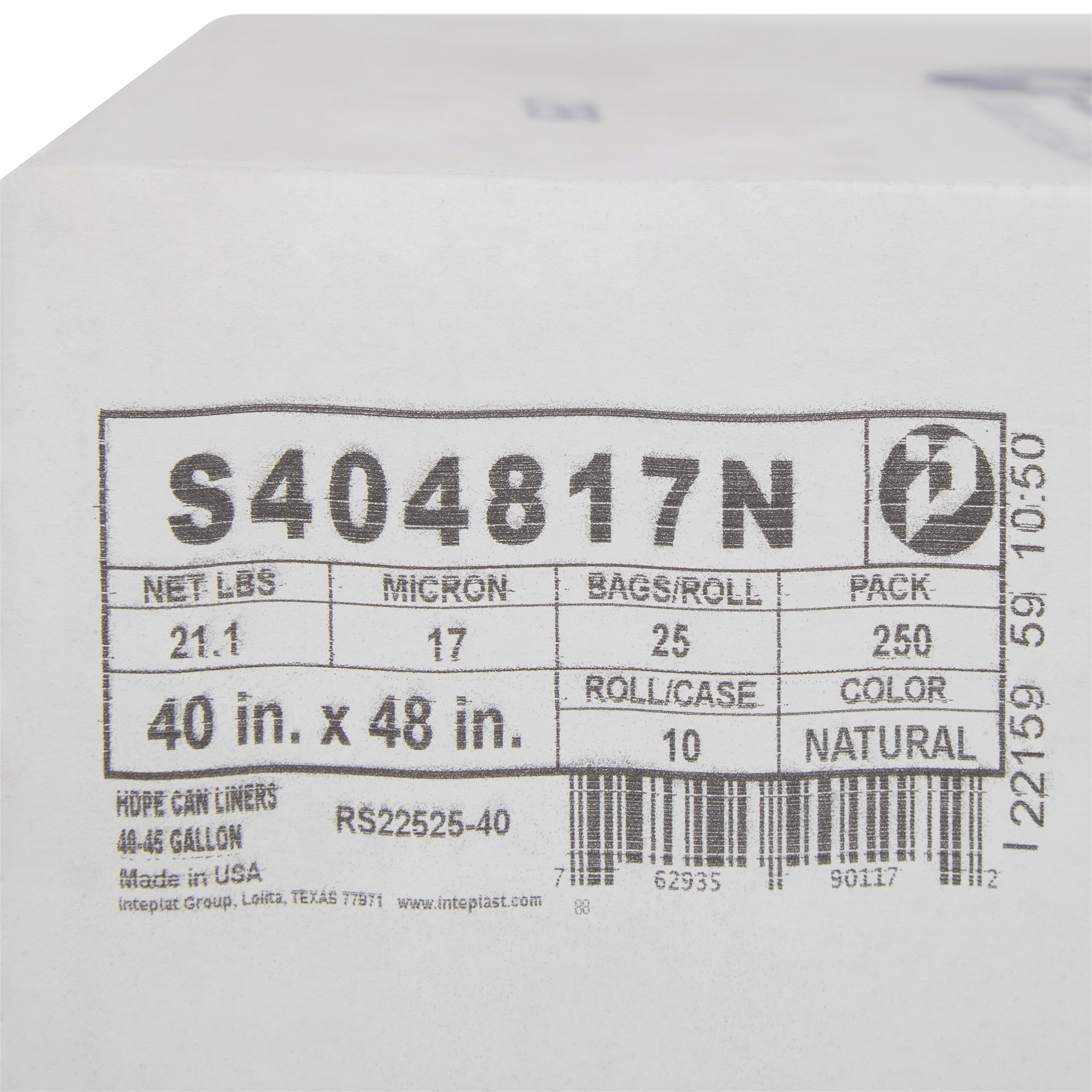 McKesson Extra Heavy Duty Clear Trash Bag, 45 gal, 17 Mic Gauge - Image 3