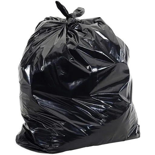 Pitt Plastics Trash Bag, Black, Star Seal Bottom, 38 x 58 Inch