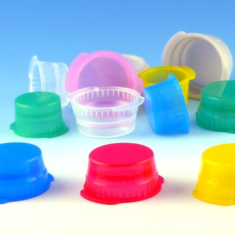 Cappers™ Polyethylene Yellow Double Tab Snap Cap Tube Closure