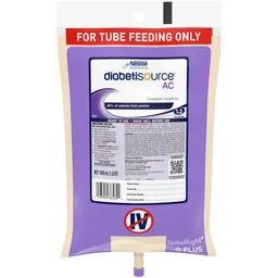 Diabetisource® AC Tube Feeding Formula, 1.5 L Ready to Hang Prefilled Container