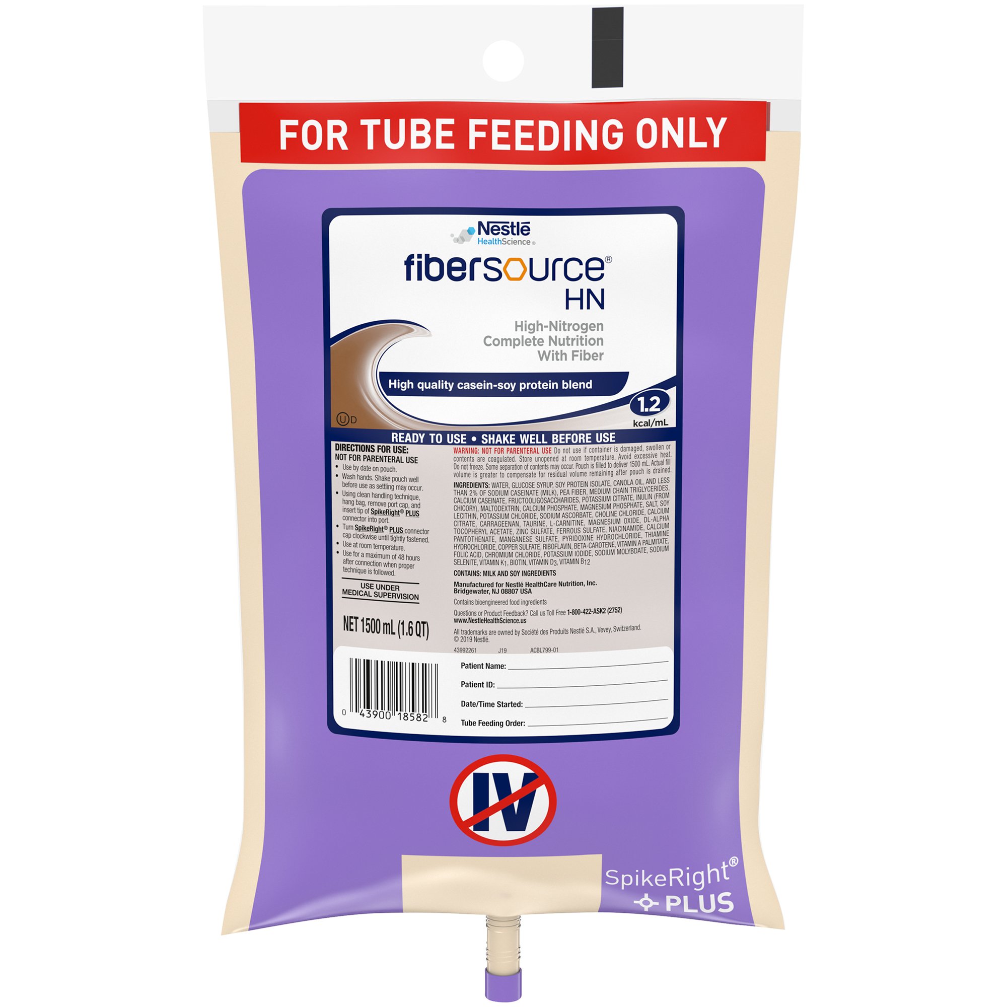 Fibersource® HN Tube Feeding Formula, 1.6-quart bag - Image 2