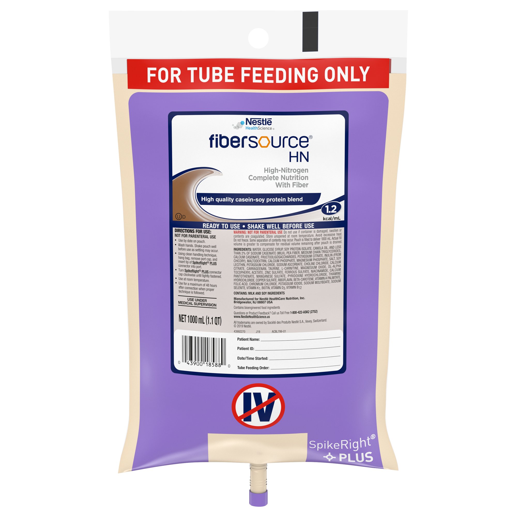 Fibersource® HN Tube Feeding Formula, 33.8 oz. Bag - Image 2